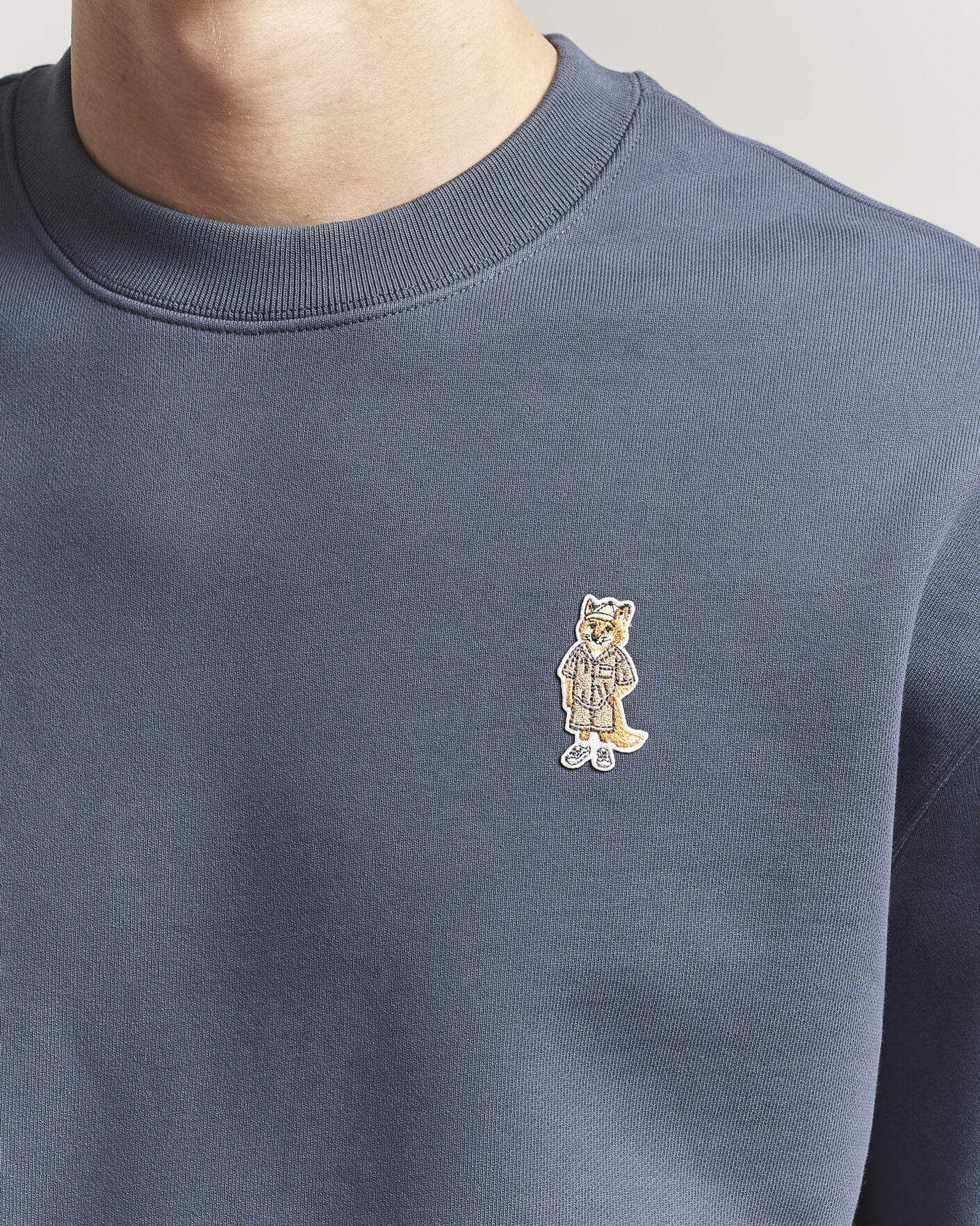Herr | Tröjor | Maison Kitsuné | Dressed Fox Sweatshirt Shadow Blue
