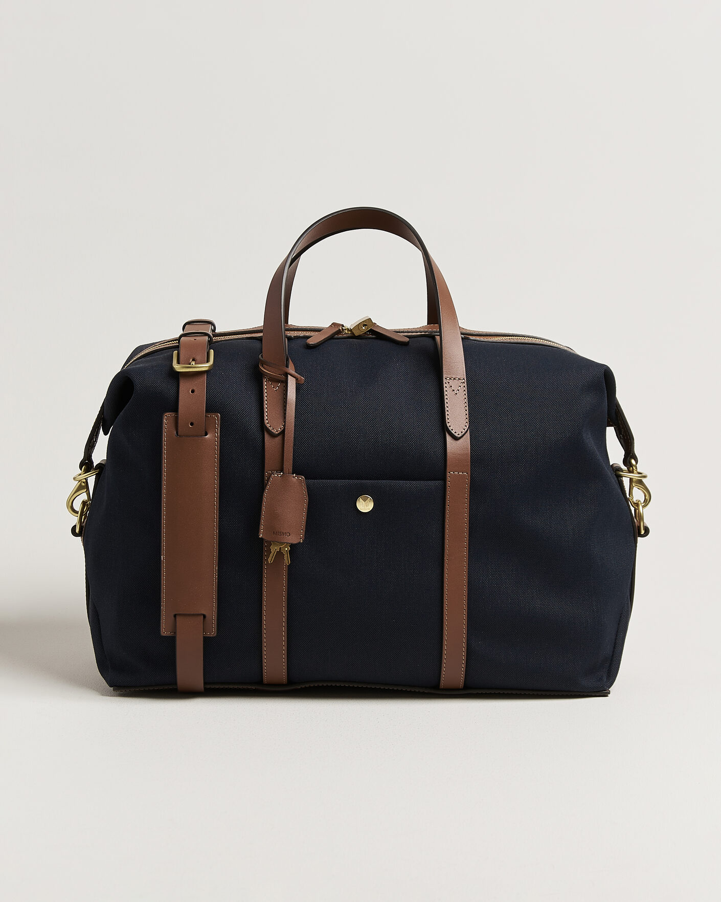Herr | Väskor | Mismo | M/S Avail 48h Nylon Weekendbag Deep Sea Blue/Cuoio