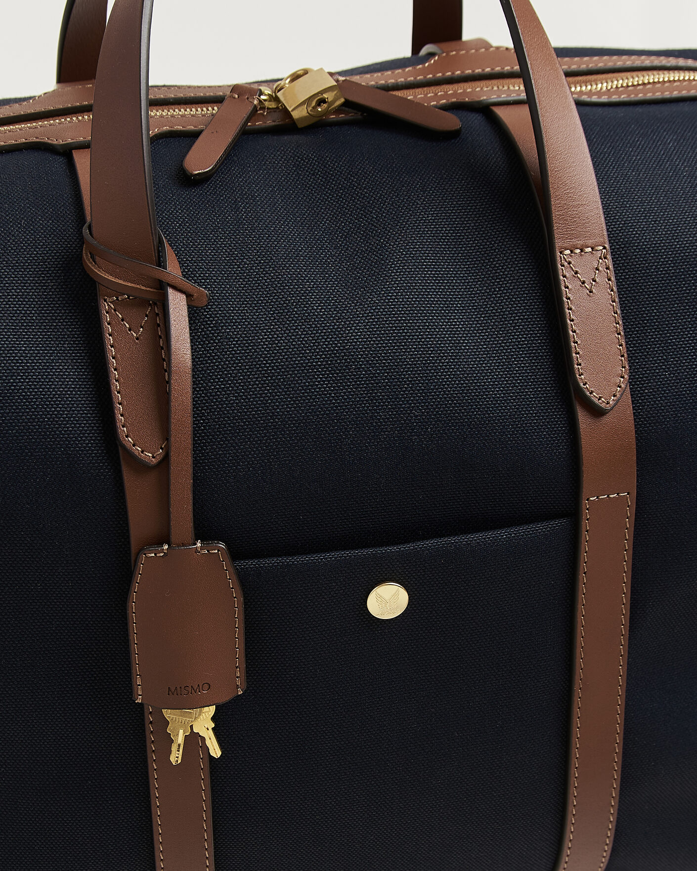 Herr | Väskor | Mismo | M/S Avail 48h Nylon Weekendbag Deep Sea Blue/Cuoio