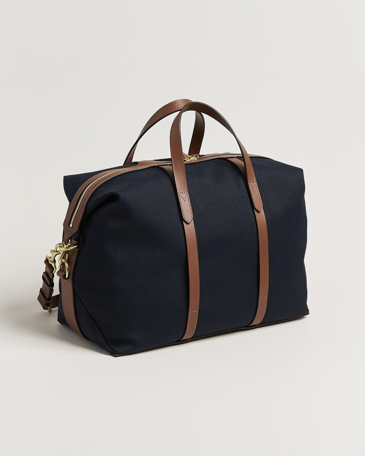 Herr | Väskor | Mismo | M/S Avail 48h Nylon Weekendbag Deep Sea Blue/Cuoio