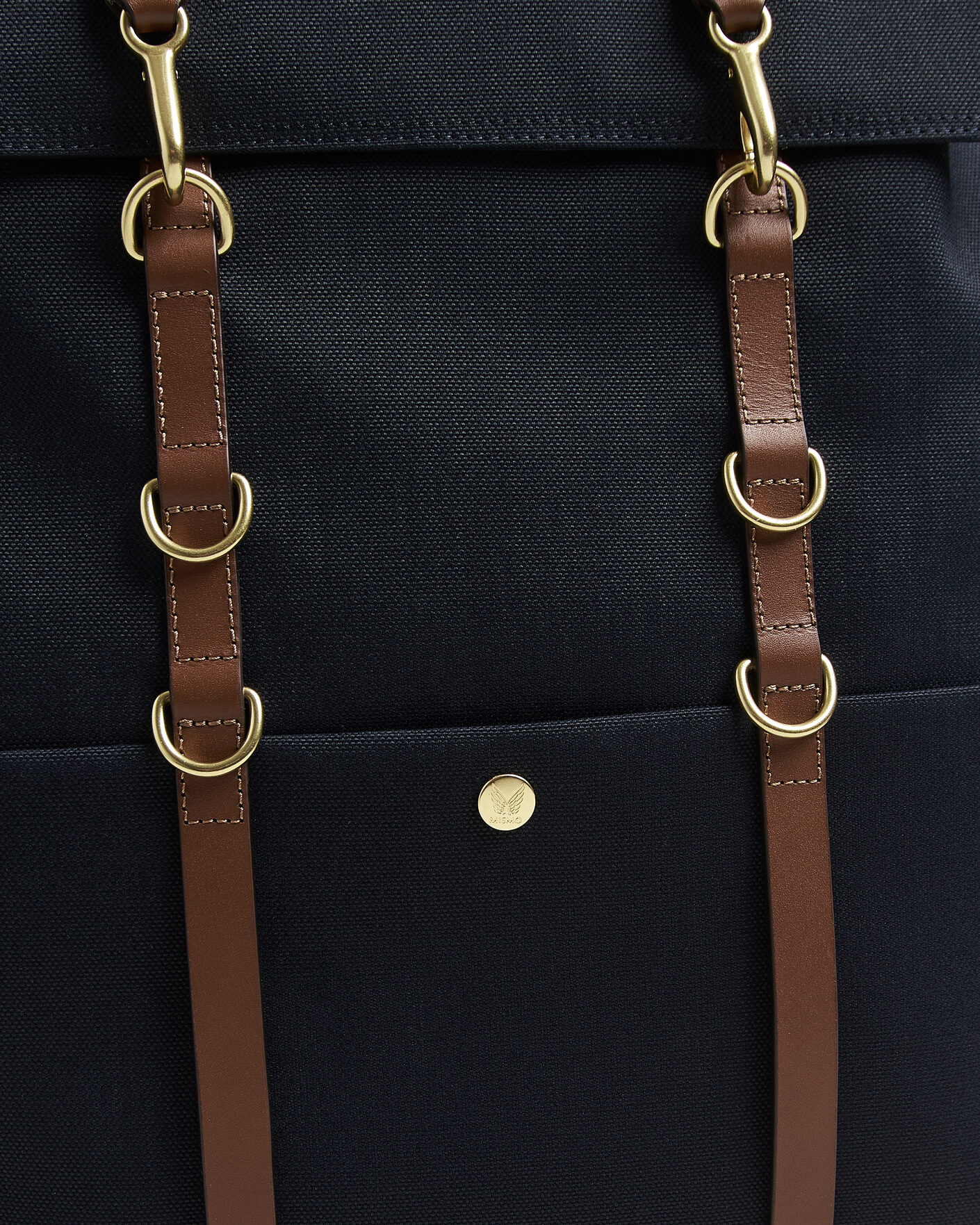 Herr | Väskor | Mismo | M/S Nylon Backpack Deep Sea Blue/Cuoio