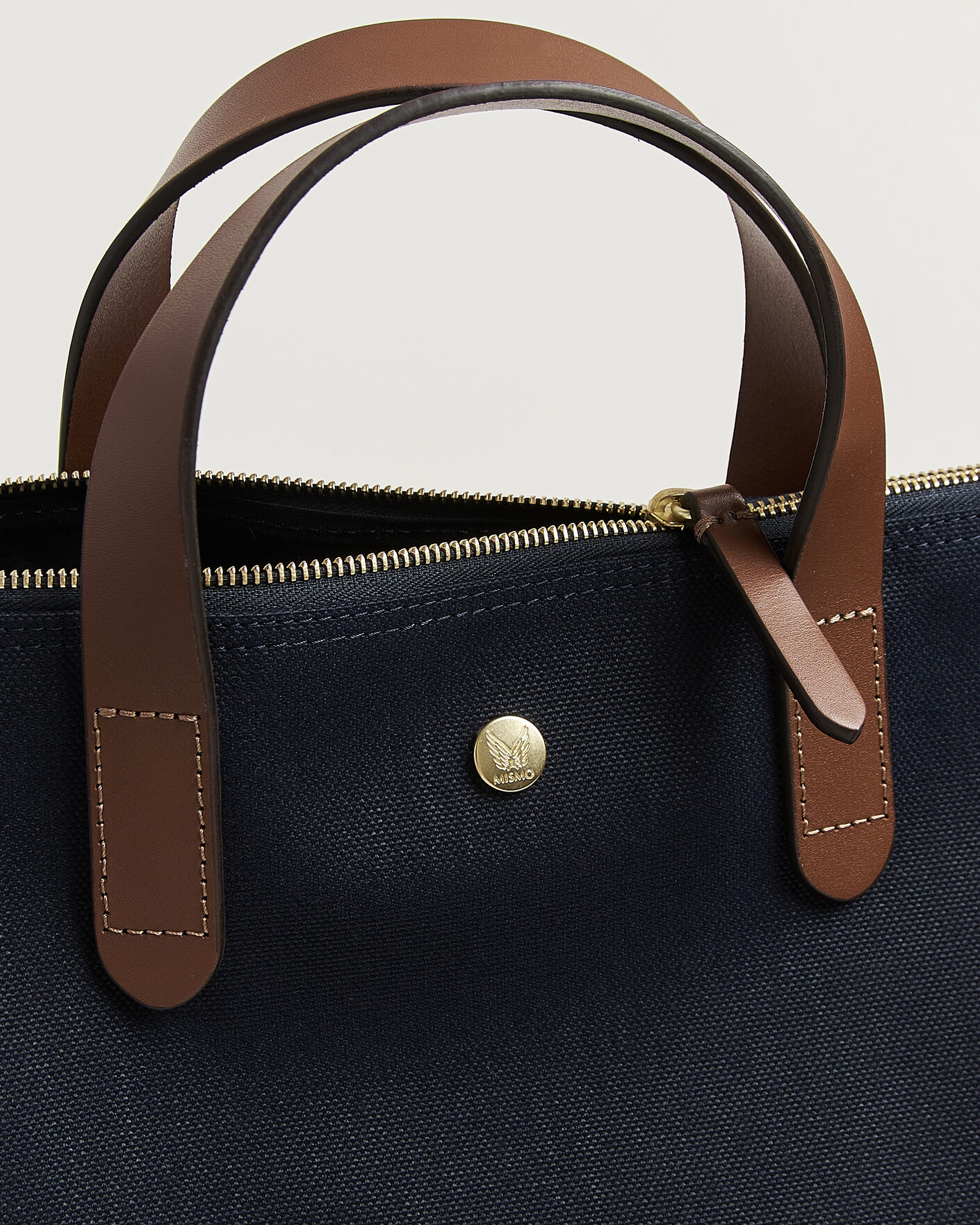 Herr | Väskor | Mismo | M/S Canvas Shopper Deep Sea Blue/Cuoio