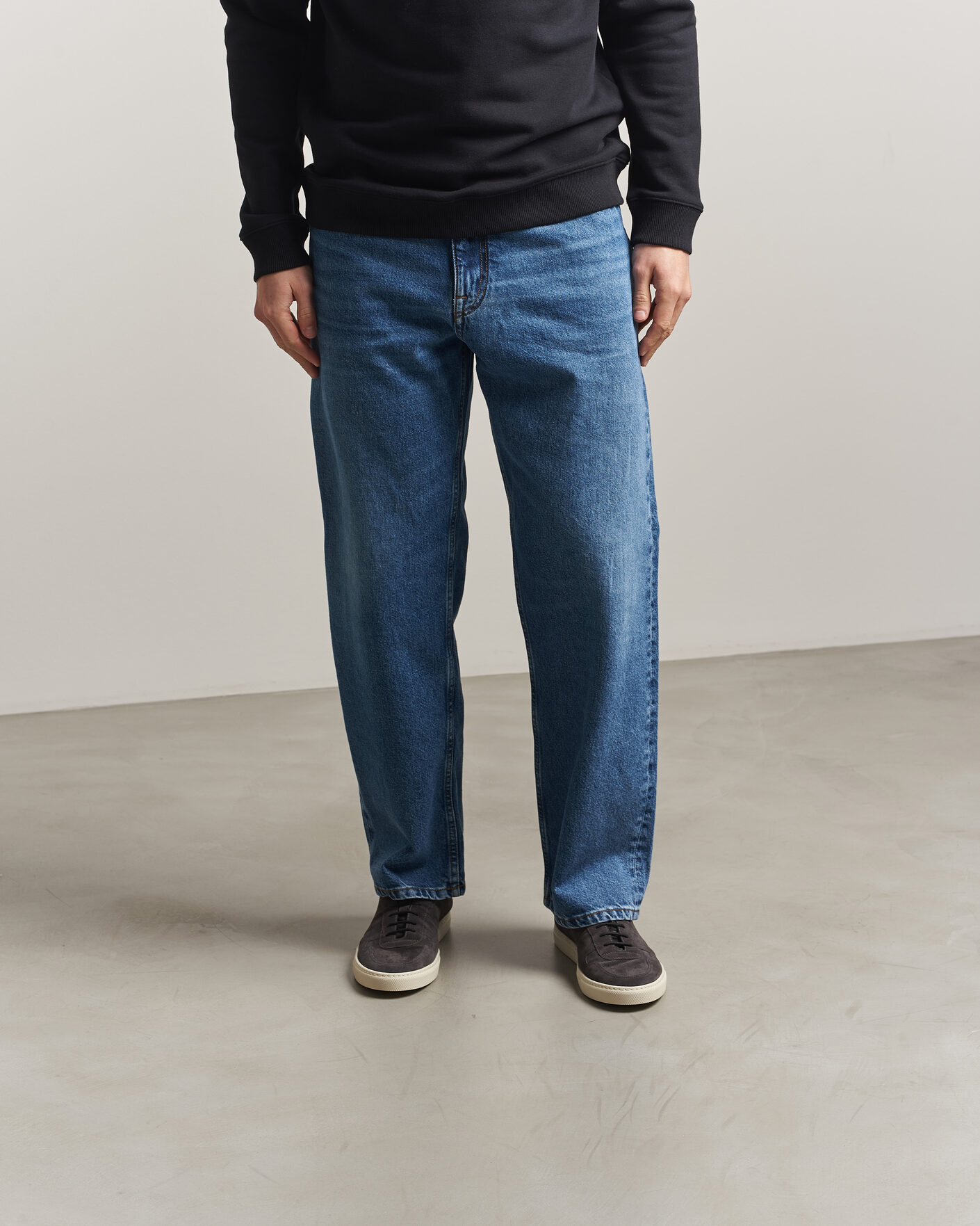 Herr | Sneakers | Common Projects | BBall Slim Deconstructed Suede Sneaker Off Black