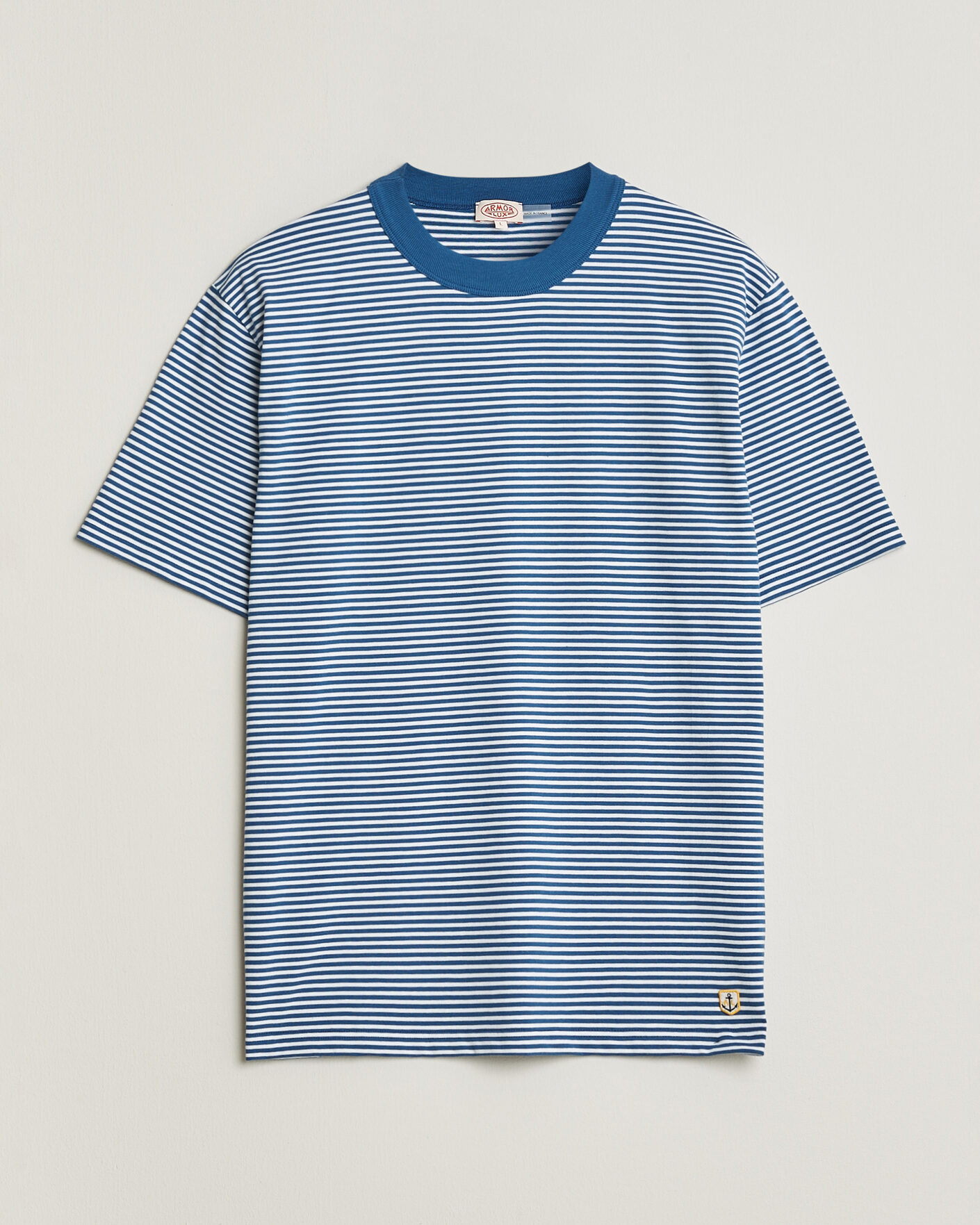 Herr | T-Shirts | Armor-lux | Callac Héritage Stripe T-Shirt Dark Blue/Blanc