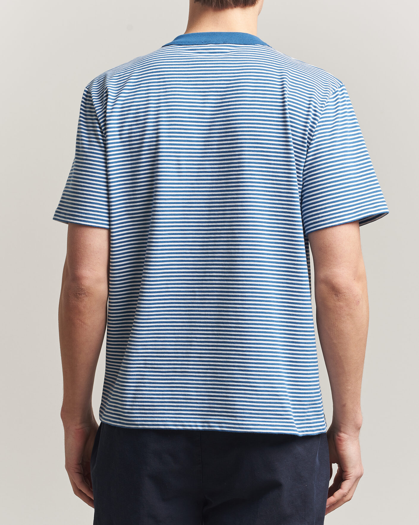 Herr | T-Shirts | Armor-lux | Callac Héritage Stripe T-Shirt Dark Blue/Blanc