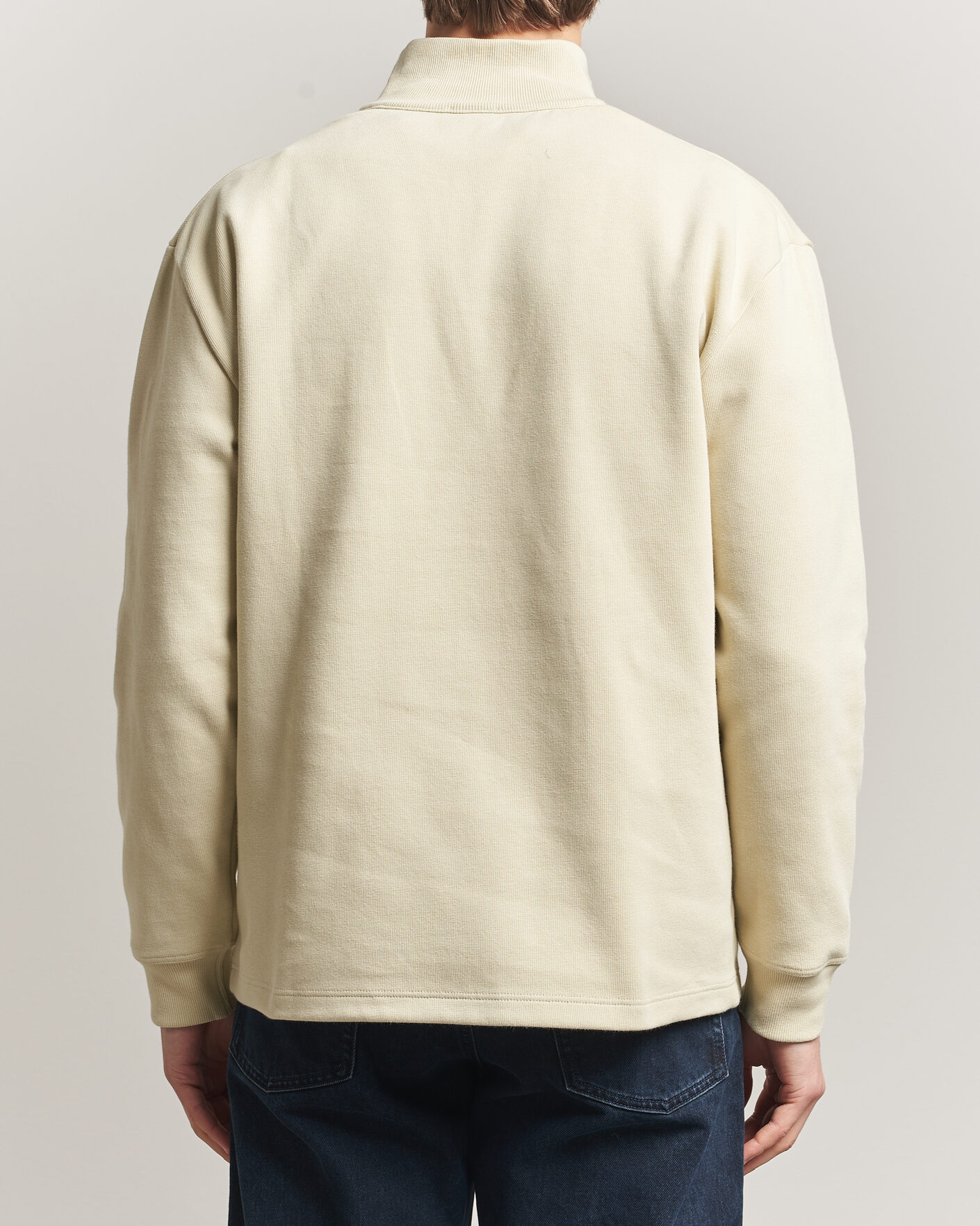 Herr | Tröjor | Armor-lux | Camionneur Cotton Half Zip Sweater Gravel