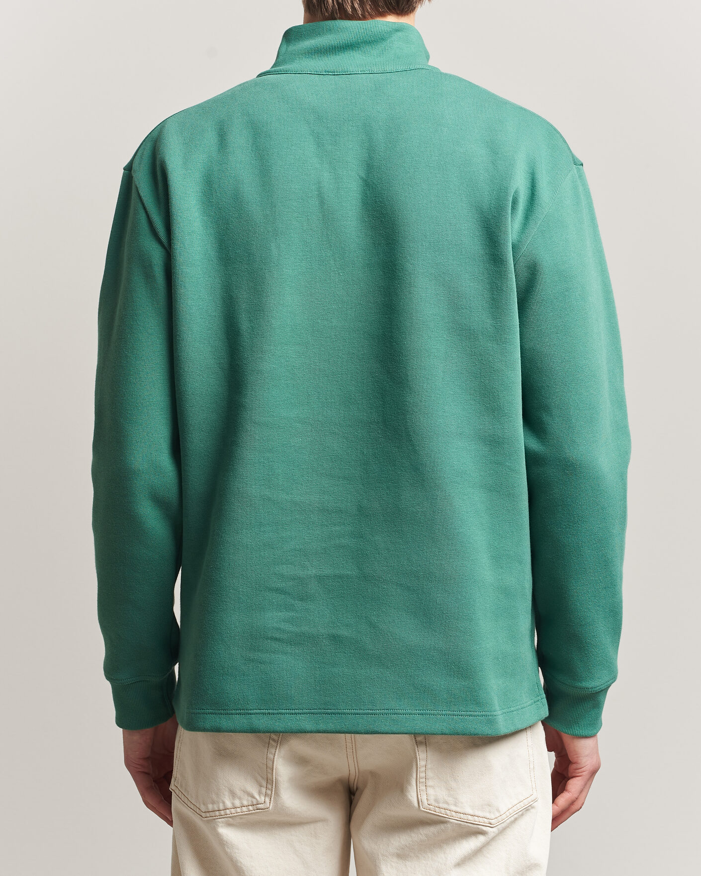 Herr | Tröjor | Armor-lux | Camionneur Cotton Half Zip Sweater Dark Ivy