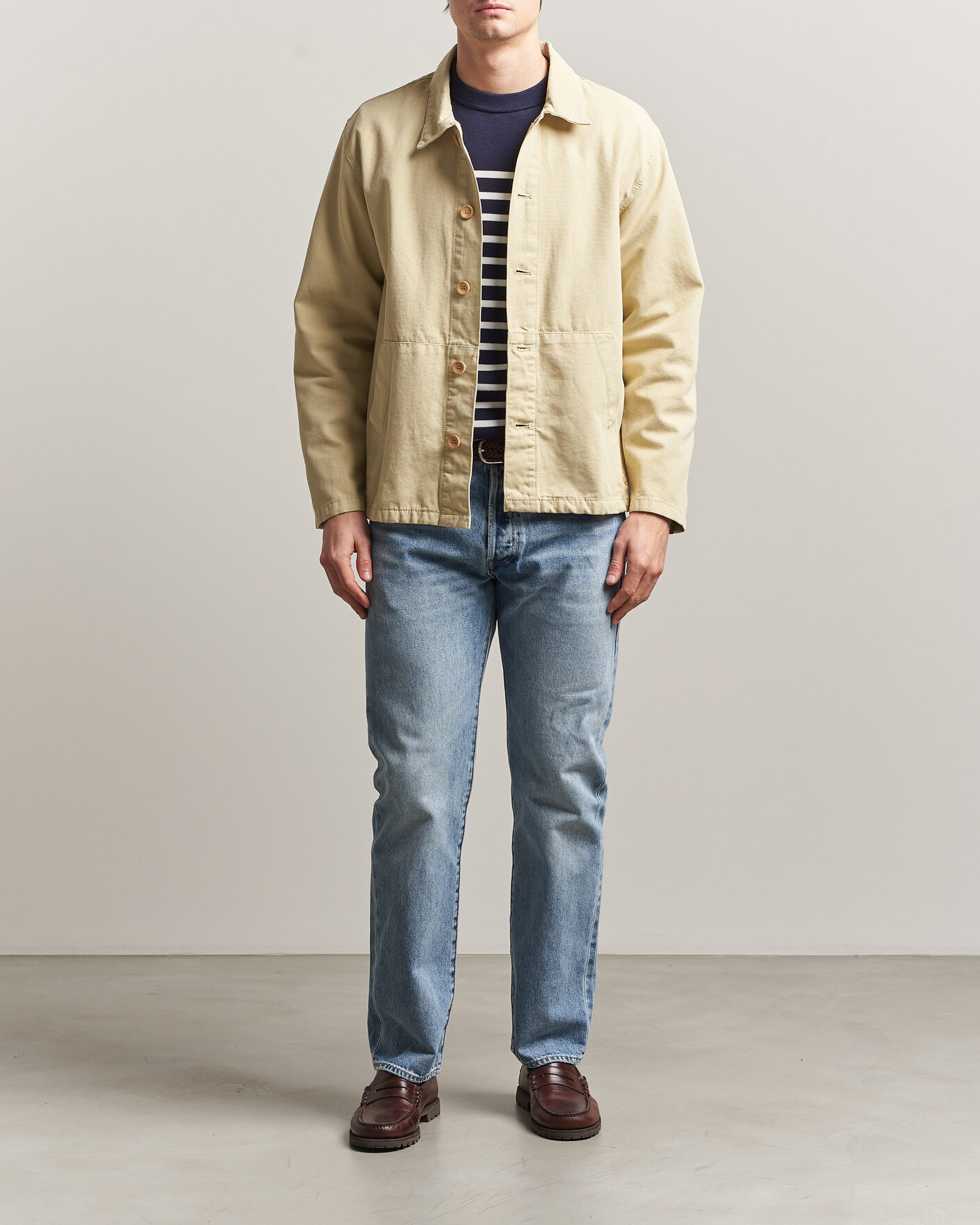 Herr | Skjortor | Armor-lux | Veste Pecheur Heritage Overshirt Gravel