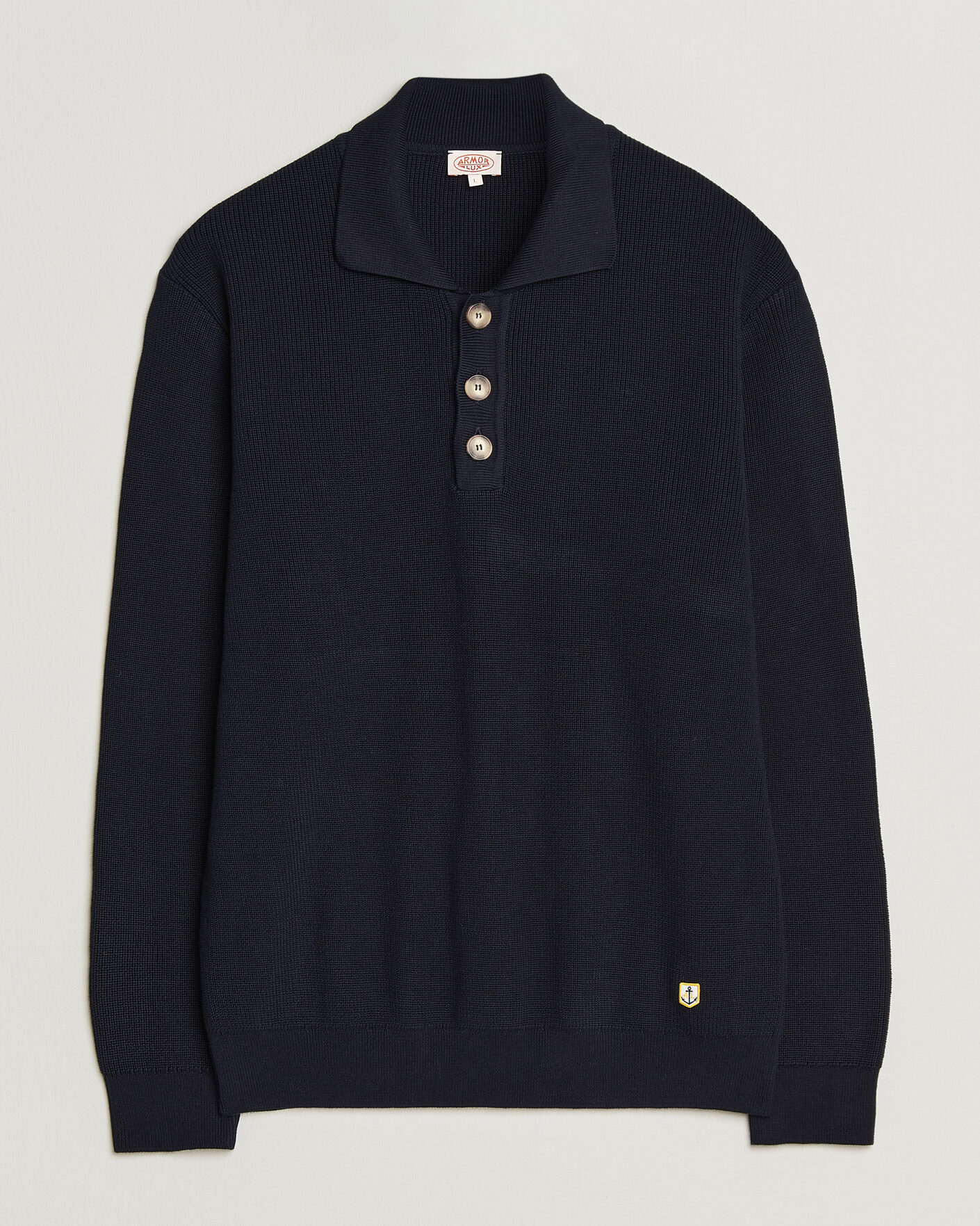 Herr | Tröjor | Armor-lux | Heritage Knitted Polo Marine Deep