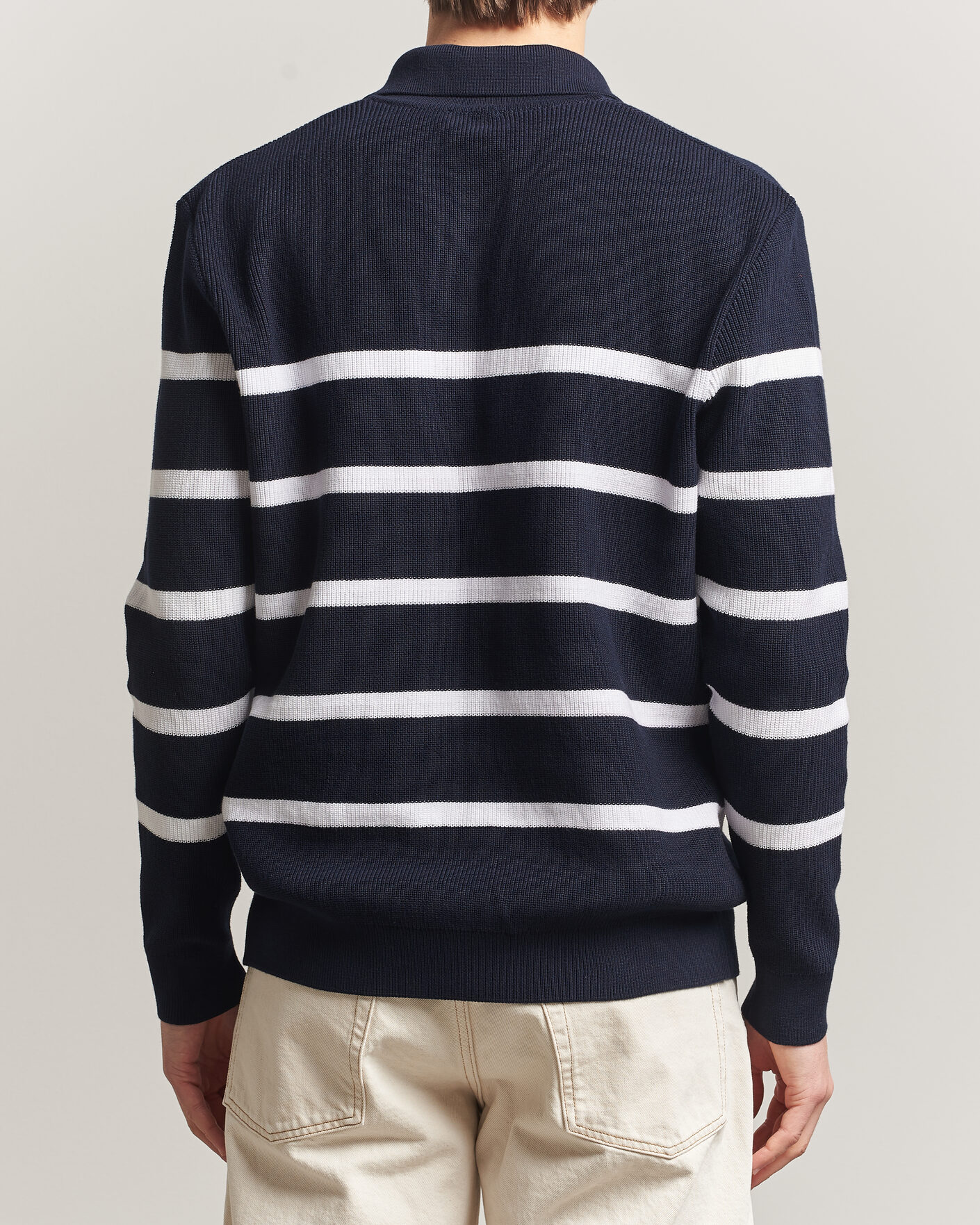 Herr | Tröjor | Armor-lux | Heritage Knitted Polo Marine/Blanc