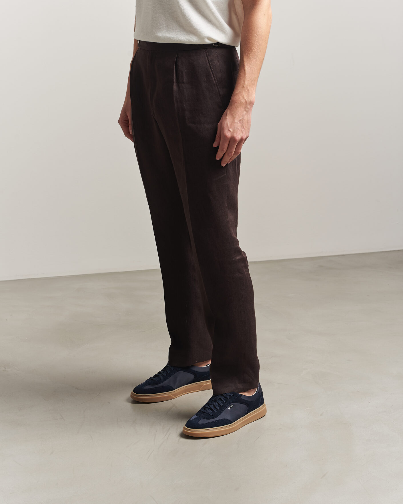 Herr | Sneakers | BOSS BLACK | Kieran Suede/Nylon Sneaker Dark Blue