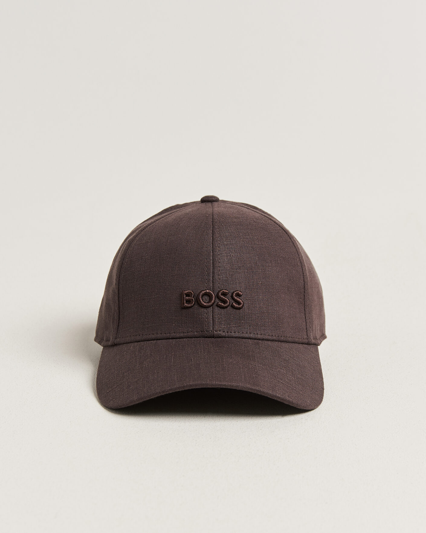 Herr | Hattar & kepsar | BOSS BLACK | Zed Linen Cap Dark Brown