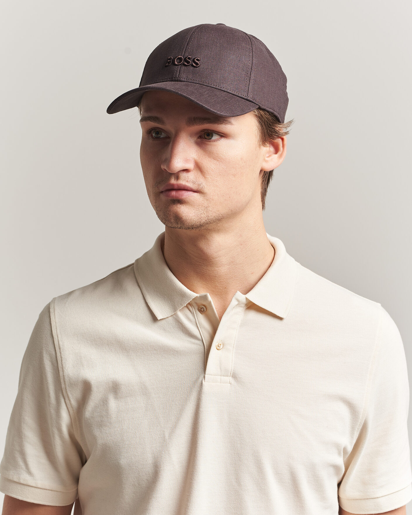 Herr | Hattar & kepsar | BOSS BLACK | Zed Linen Cap Dark Brown