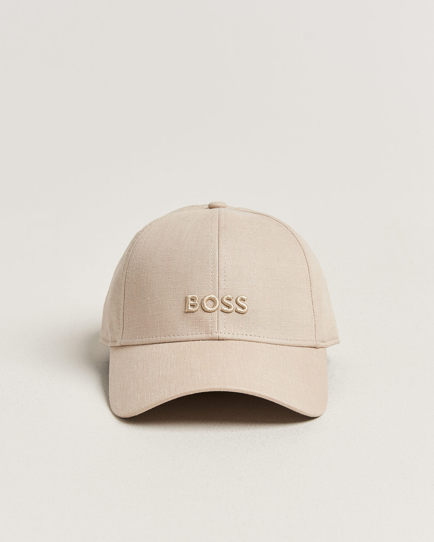 Herr | Hattar & kepsar | BOSS BLACK | Zed Linen Cap Open Beige
