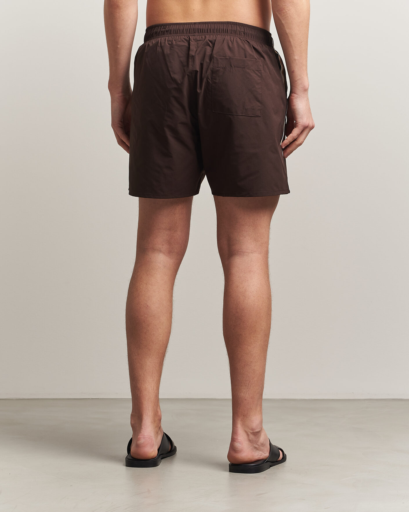 Herr | Badbyxor | BOSS BLACK | Iconic Swimshorts Dark Brown
