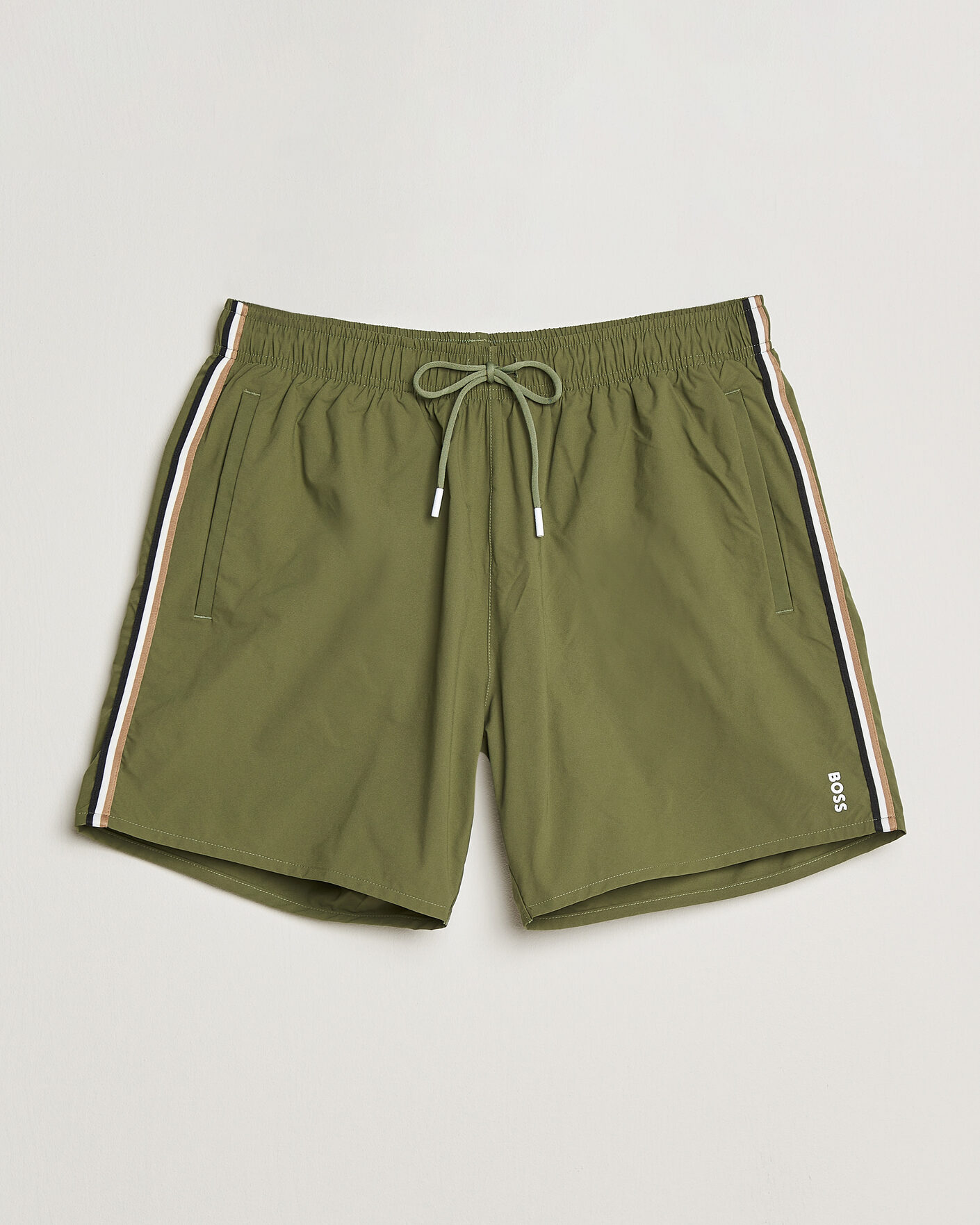 Herr | Badbyxor | BOSS BLACK | Iconic Swimshorts Open Green