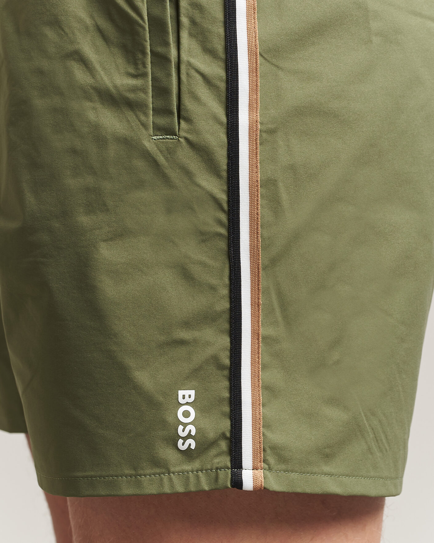Herr | Badbyxor | BOSS BLACK | Iconic Swimshorts Open Green