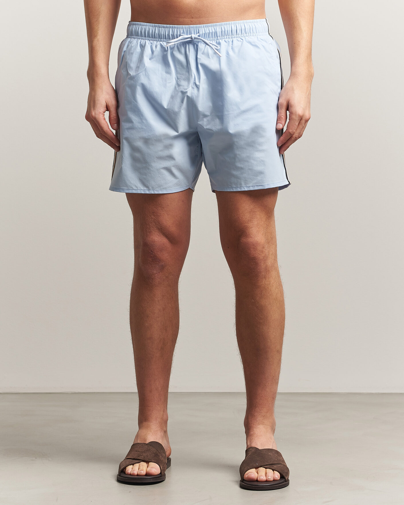 Herr | Badbyxor | BOSS BLACK | Iconic Swimshorts Light Blue