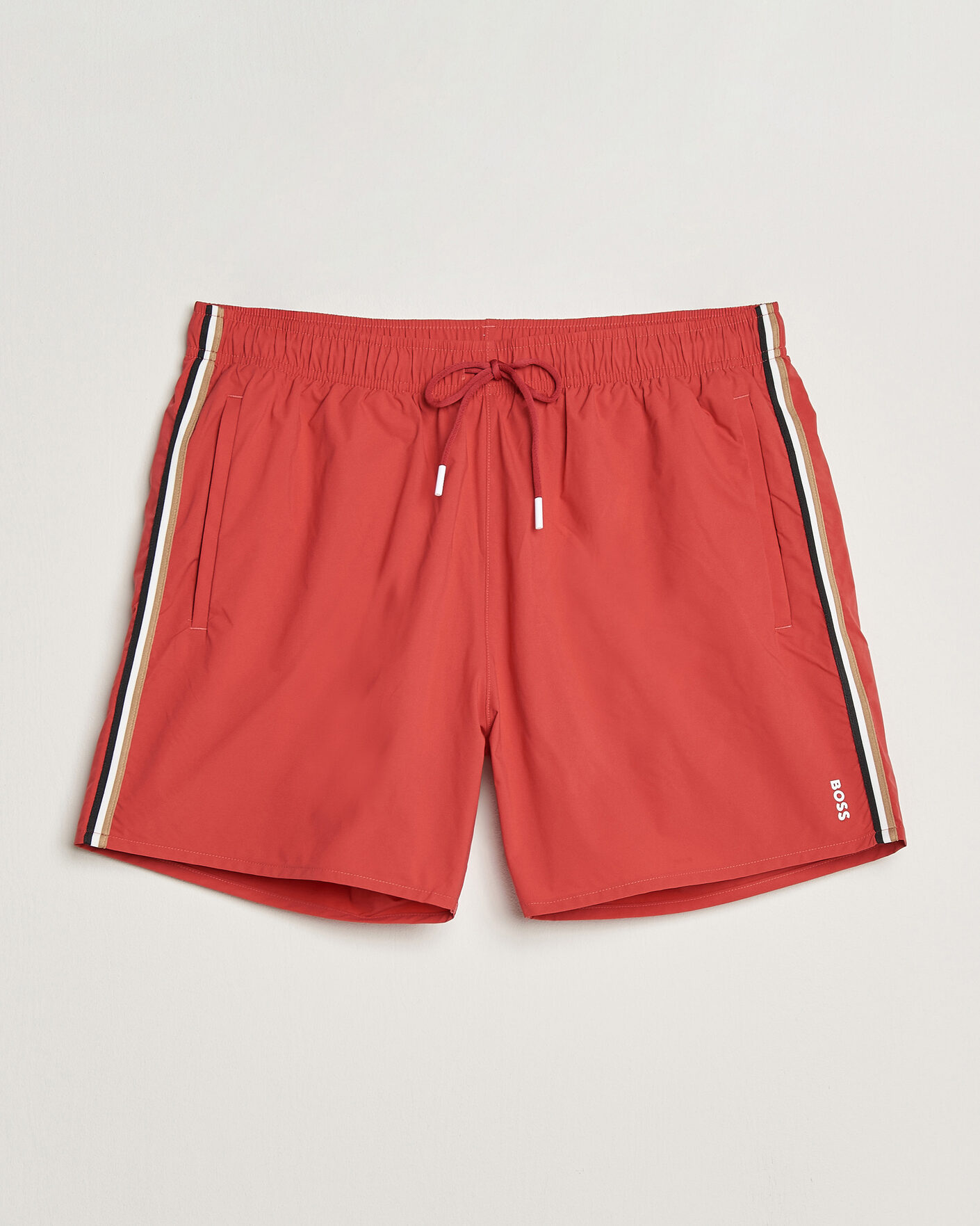 Herr | Badbyxor | BOSS BLACK | Iconic Swimshorts Dark Red