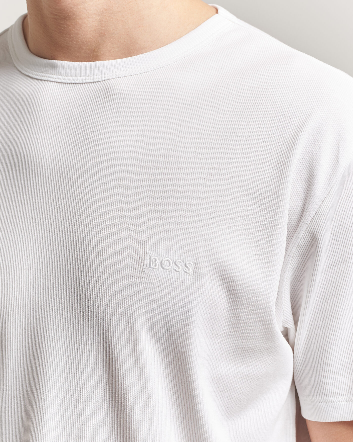 Herr | T-Shirts | BOSS BLACK | 2-Pack Ribbed T-Shirt White