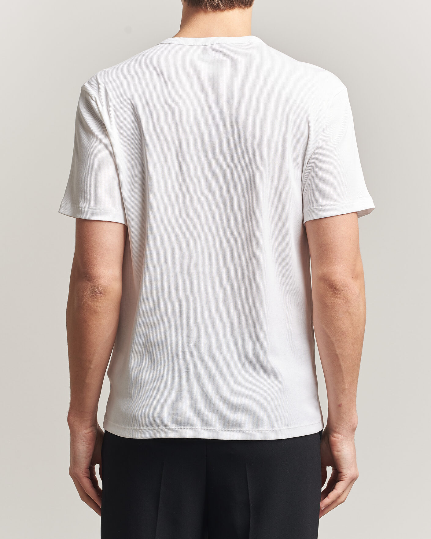Herr | T-Shirts | BOSS BLACK | 2-Pack Ribbed T-Shirt White/Black