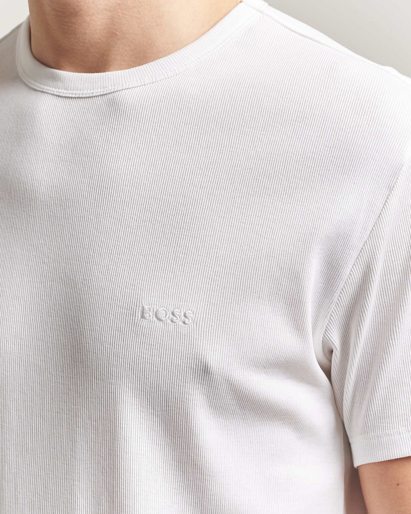Herr | T-Shirts | BOSS BLACK | 2-Pack Ribbed T-Shirt White/Black