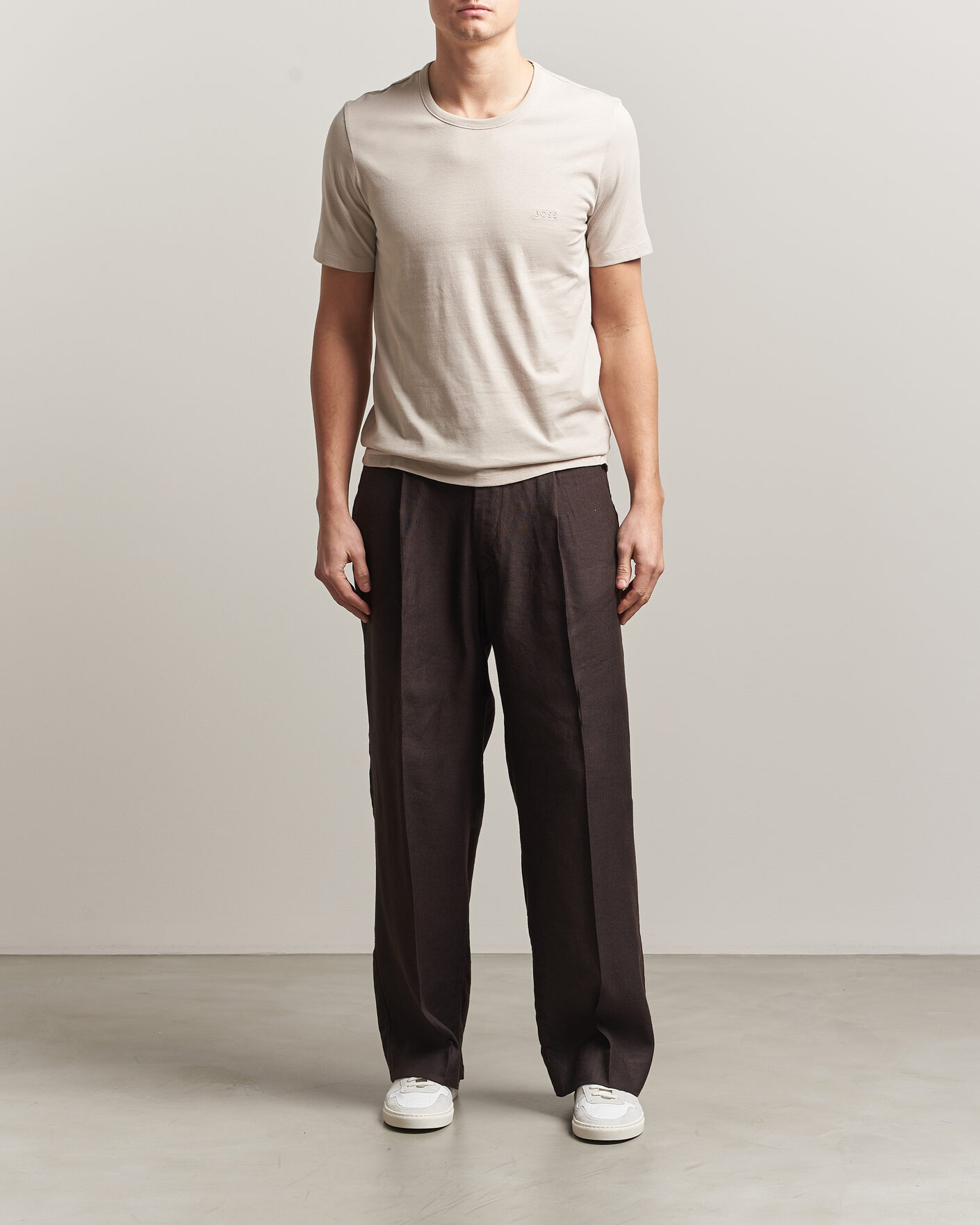 Herr | T-Shirts | BOSS BLACK | 3-Pack Crew Neck T-Shirt Grey/Beige/Black