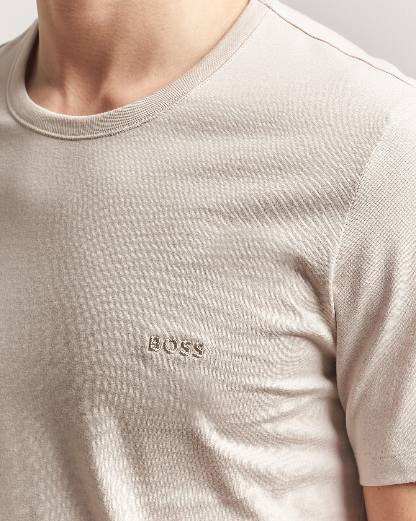 Herr | T-Shirts | BOSS BLACK | 3-Pack Crew Neck T-Shirt Grey/Beige/Black