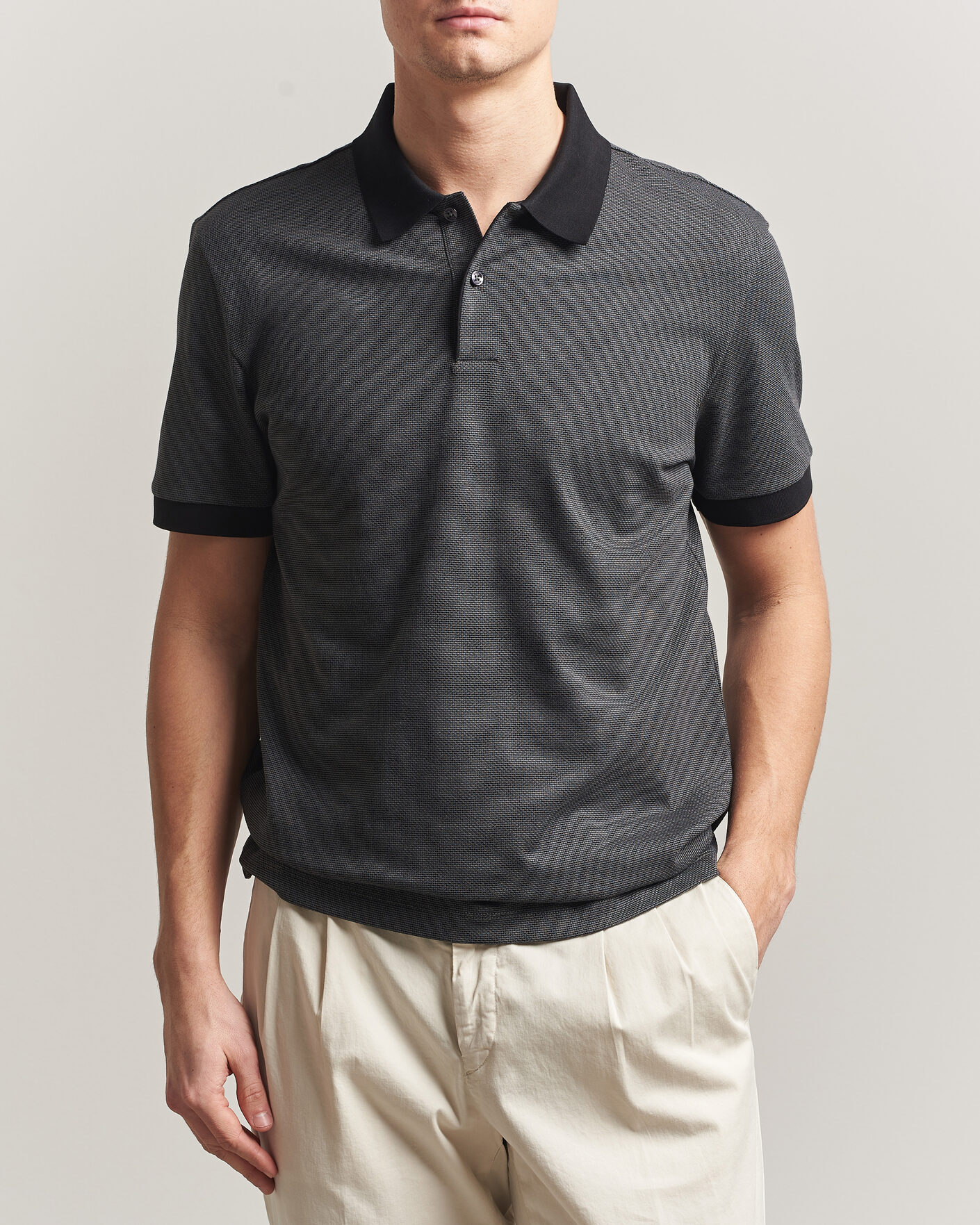 Herr | Pikéer | BOSS BLACK | Parlay Jersey Polo Black