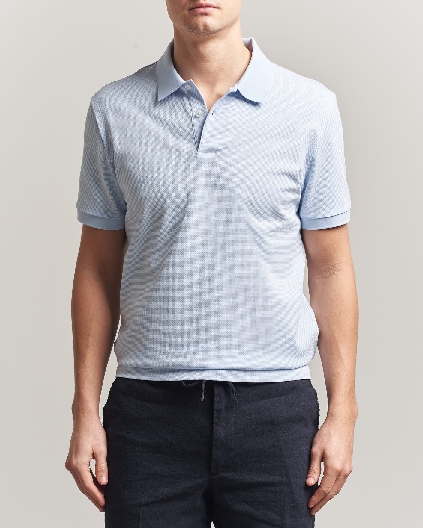 Herr | Pikéer | BOSS BLACK | Parlay Jersey Polo Light Blue