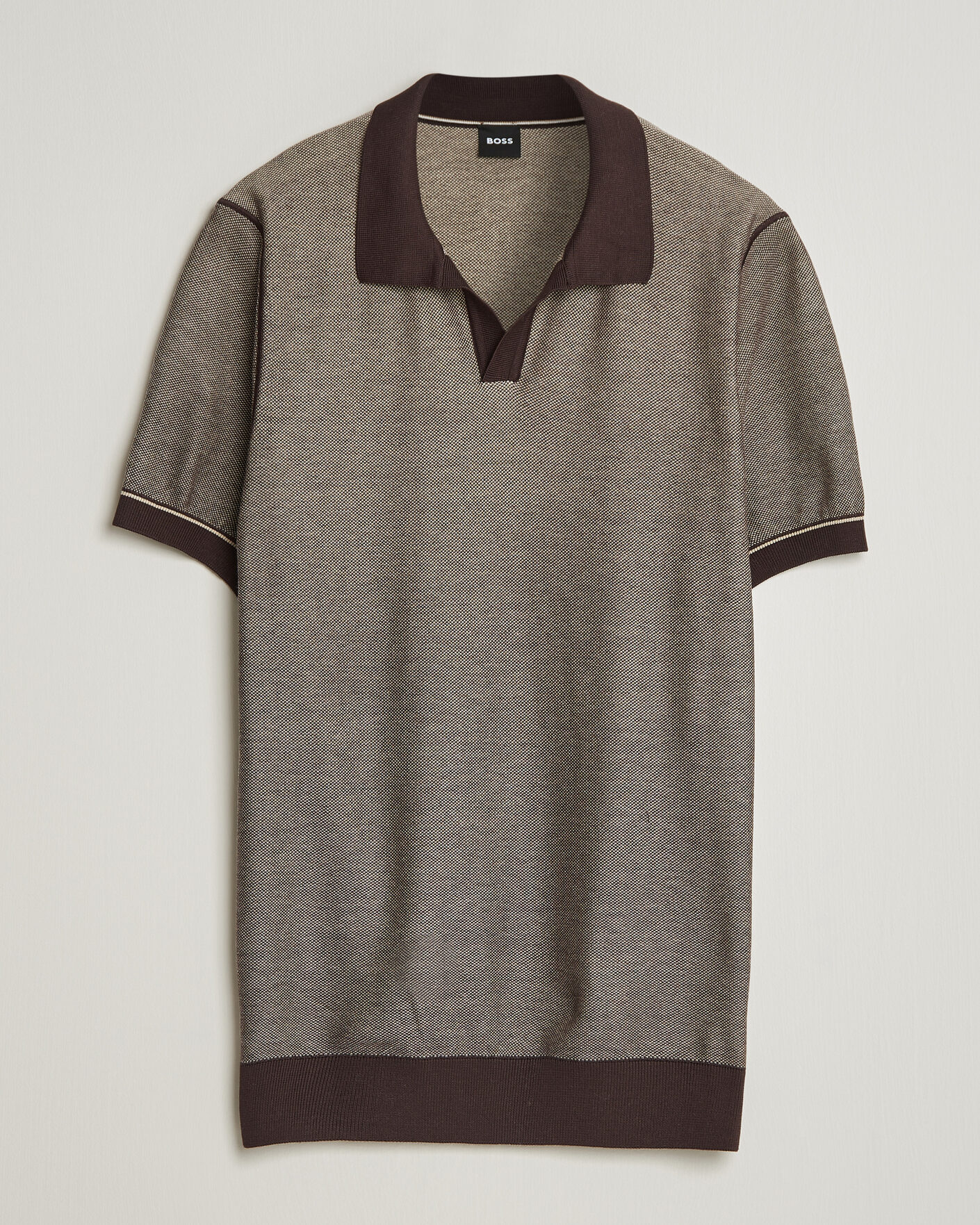 Herr | Pikéer | BOSS BLACK | Narciso Knitted Polo Dark Brown