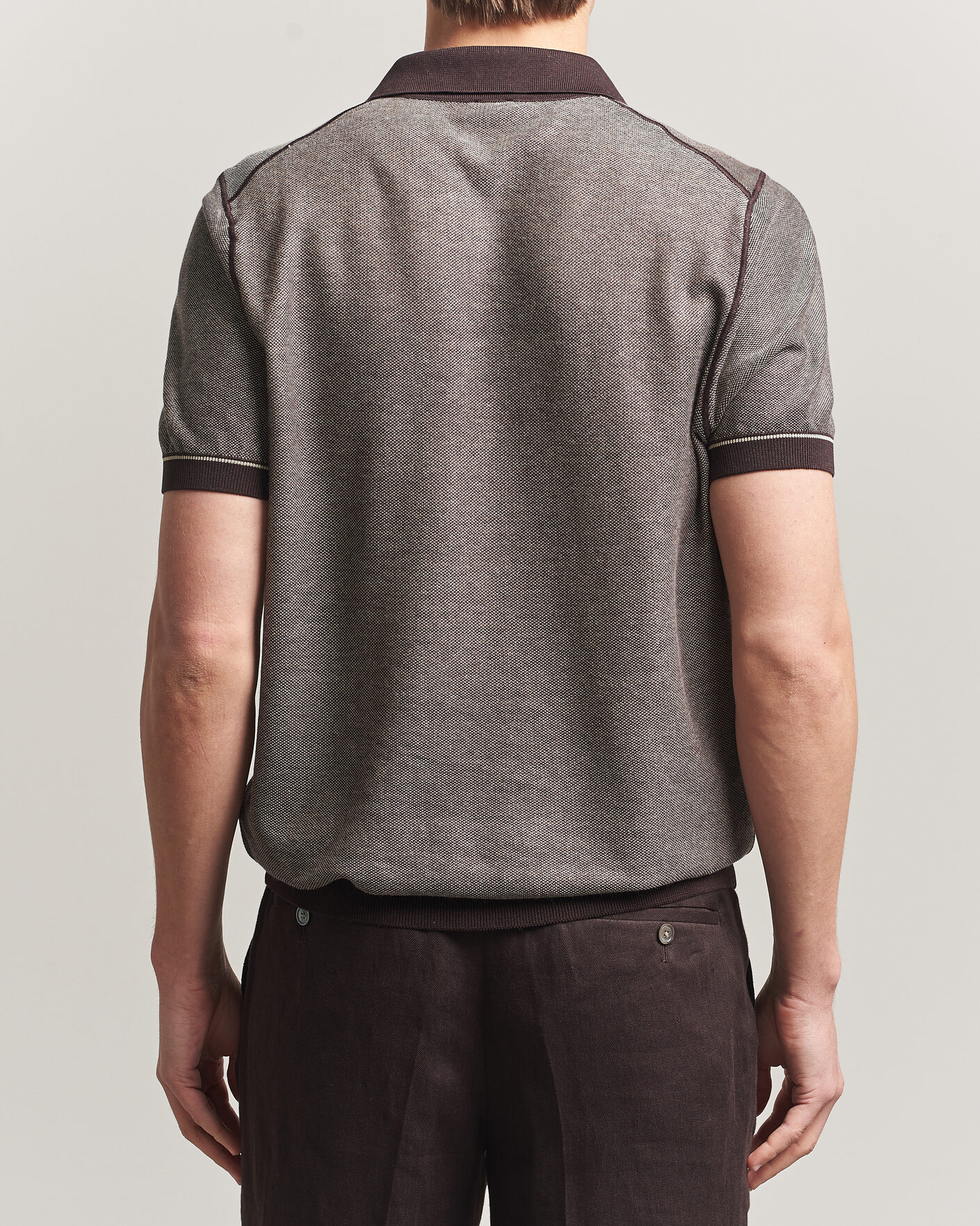 Herr | Pikéer | BOSS BLACK | Narciso Knitted Polo Dark Brown