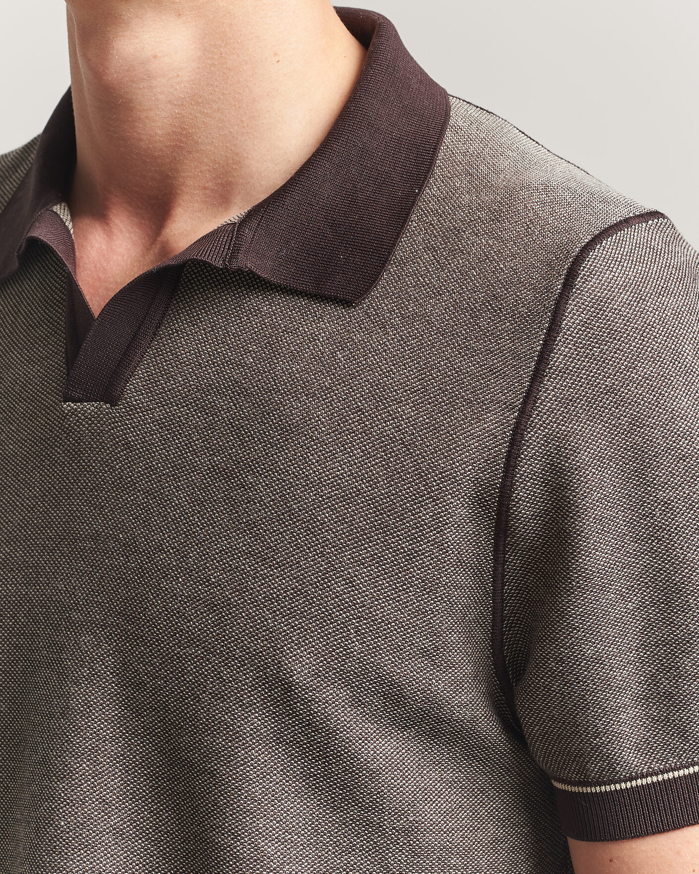 Herr | Pikéer | BOSS BLACK | Narciso Knitted Polo Dark Brown