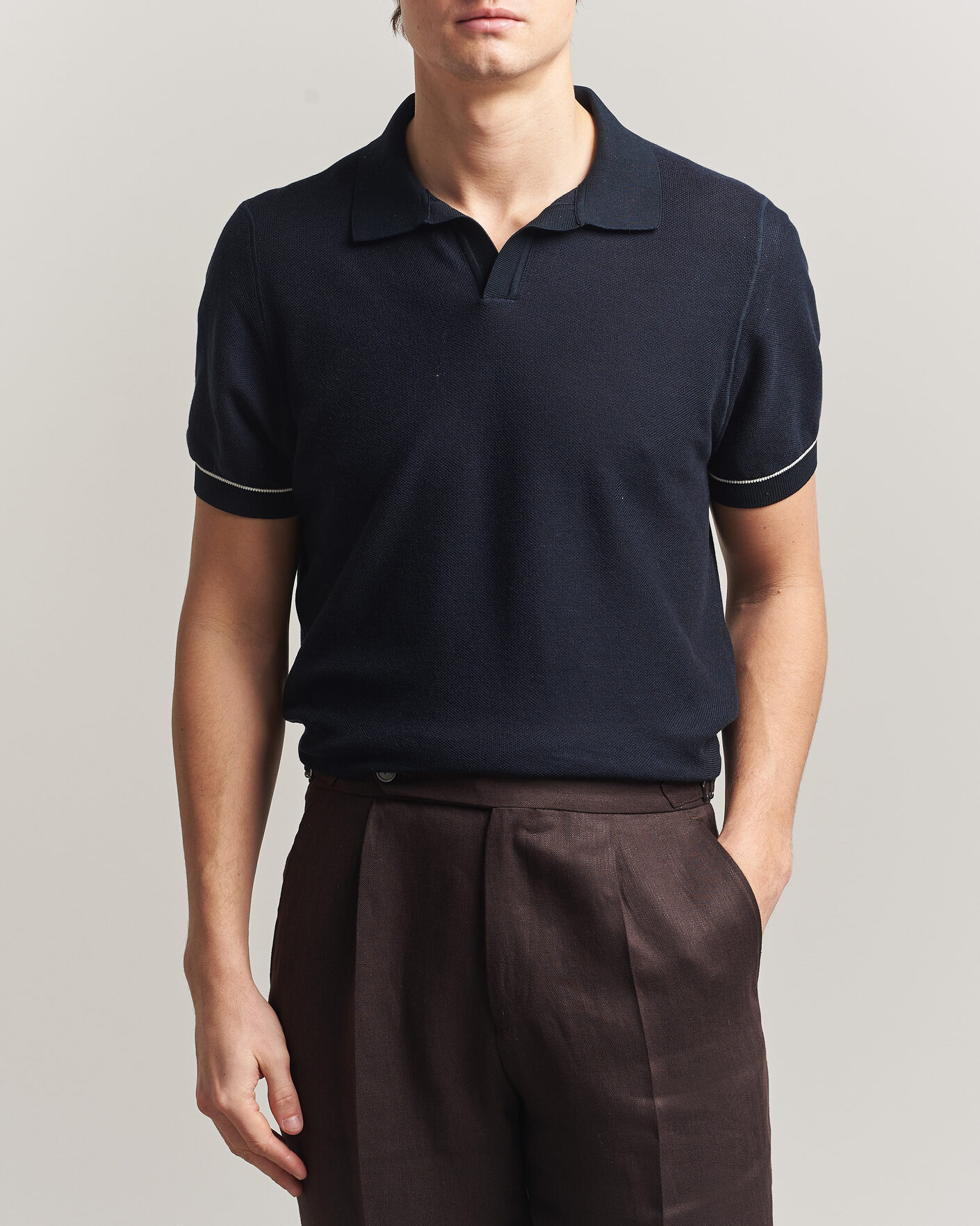 Herr | Pikéer | BOSS BLACK | Narciso Knitted Polo Dark Blue