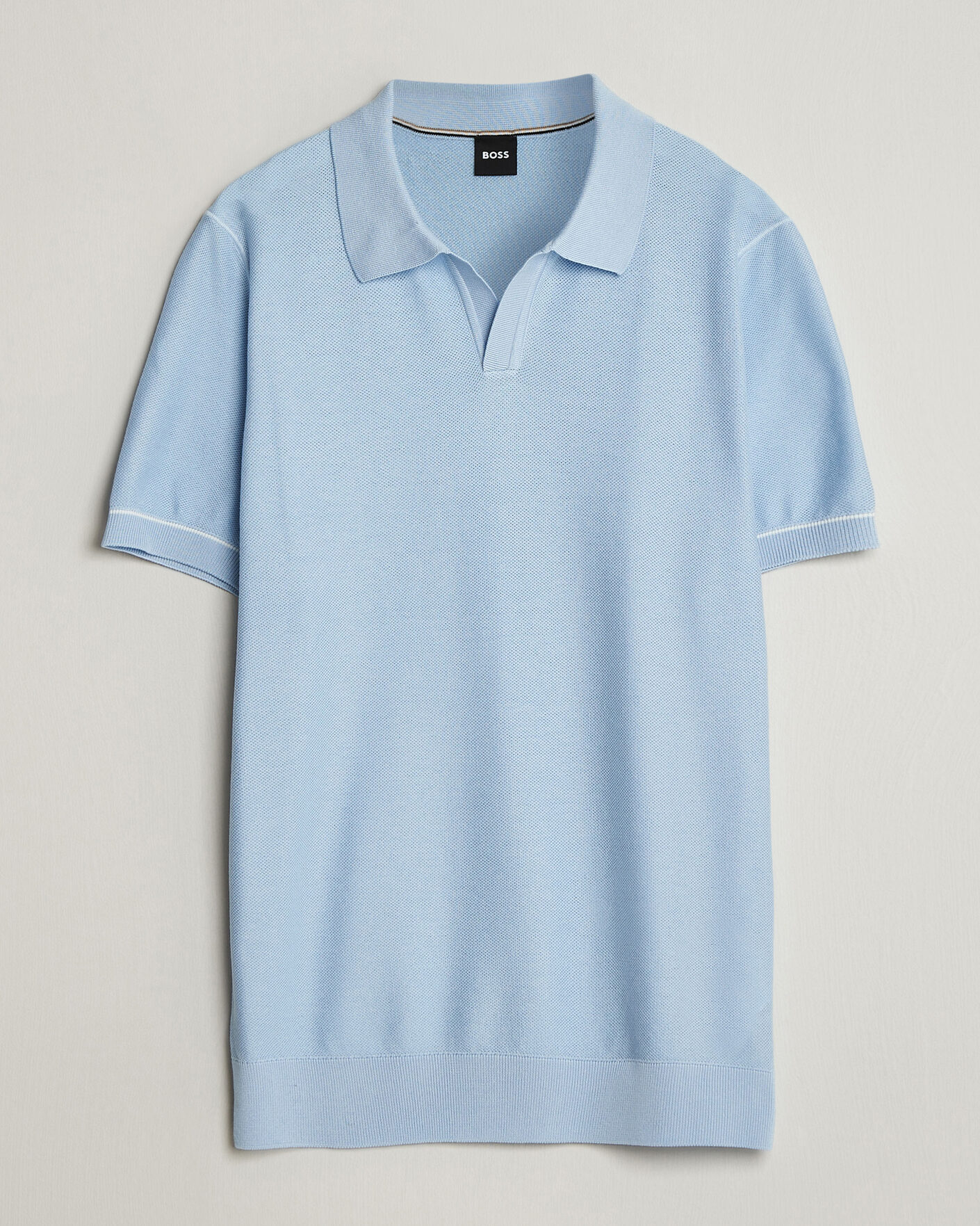Herr | Pikéer | BOSS BLACK | Narciso Knitted Polo Light Blue