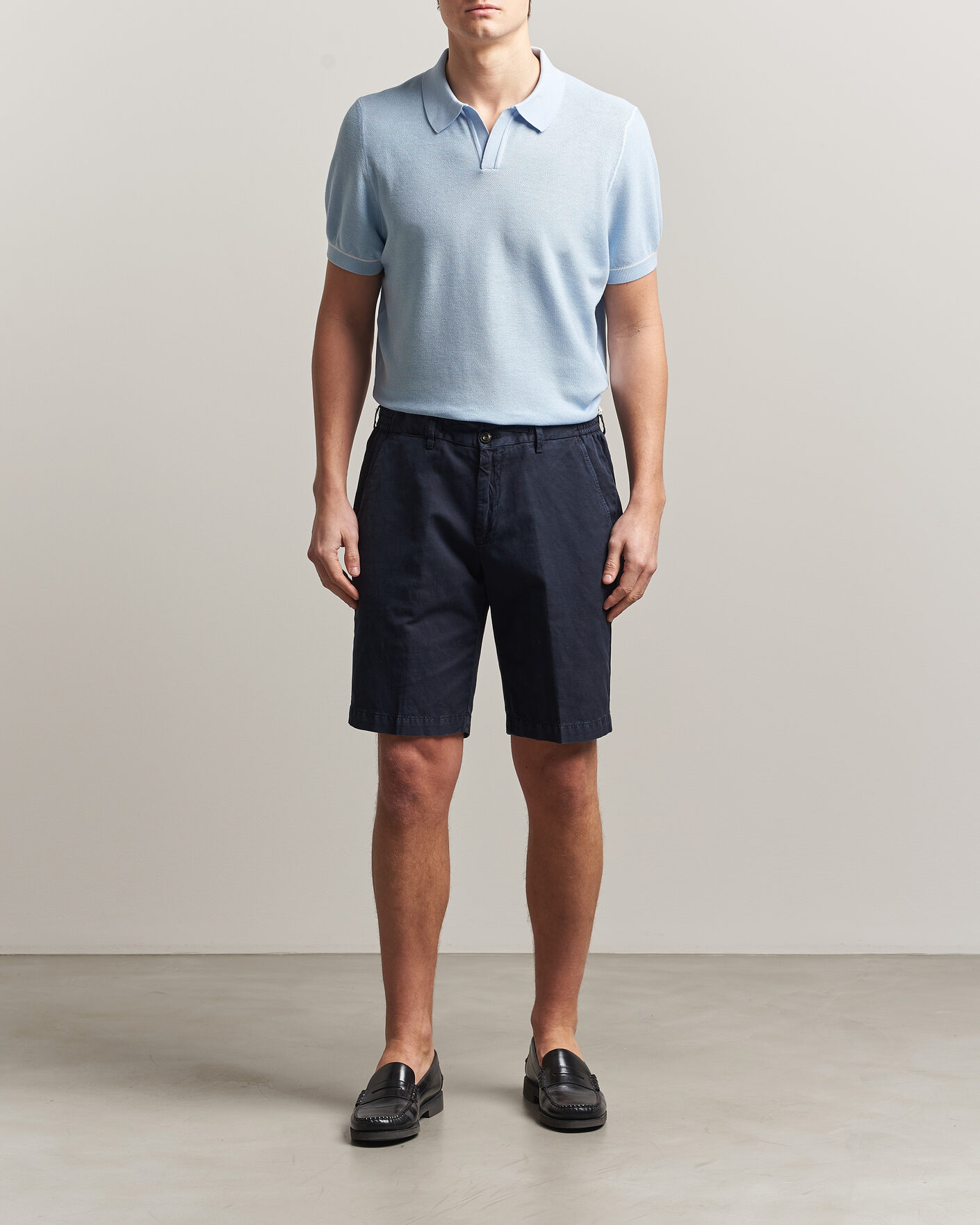 Herr | Pikéer | BOSS BLACK | Narciso Knitted Polo Light Blue
