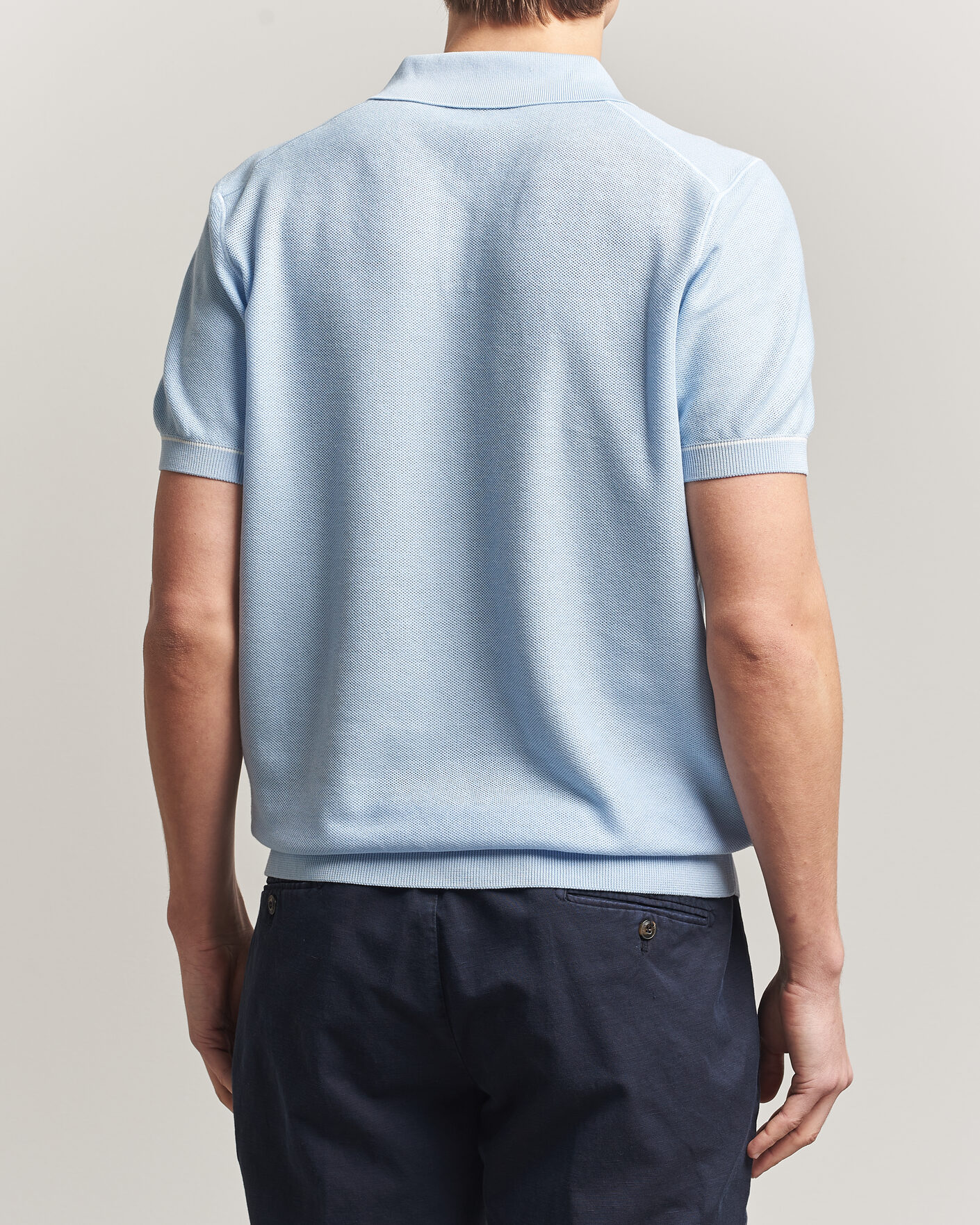 Herr | Pikéer | BOSS BLACK | Narciso Knitted Polo Light Blue