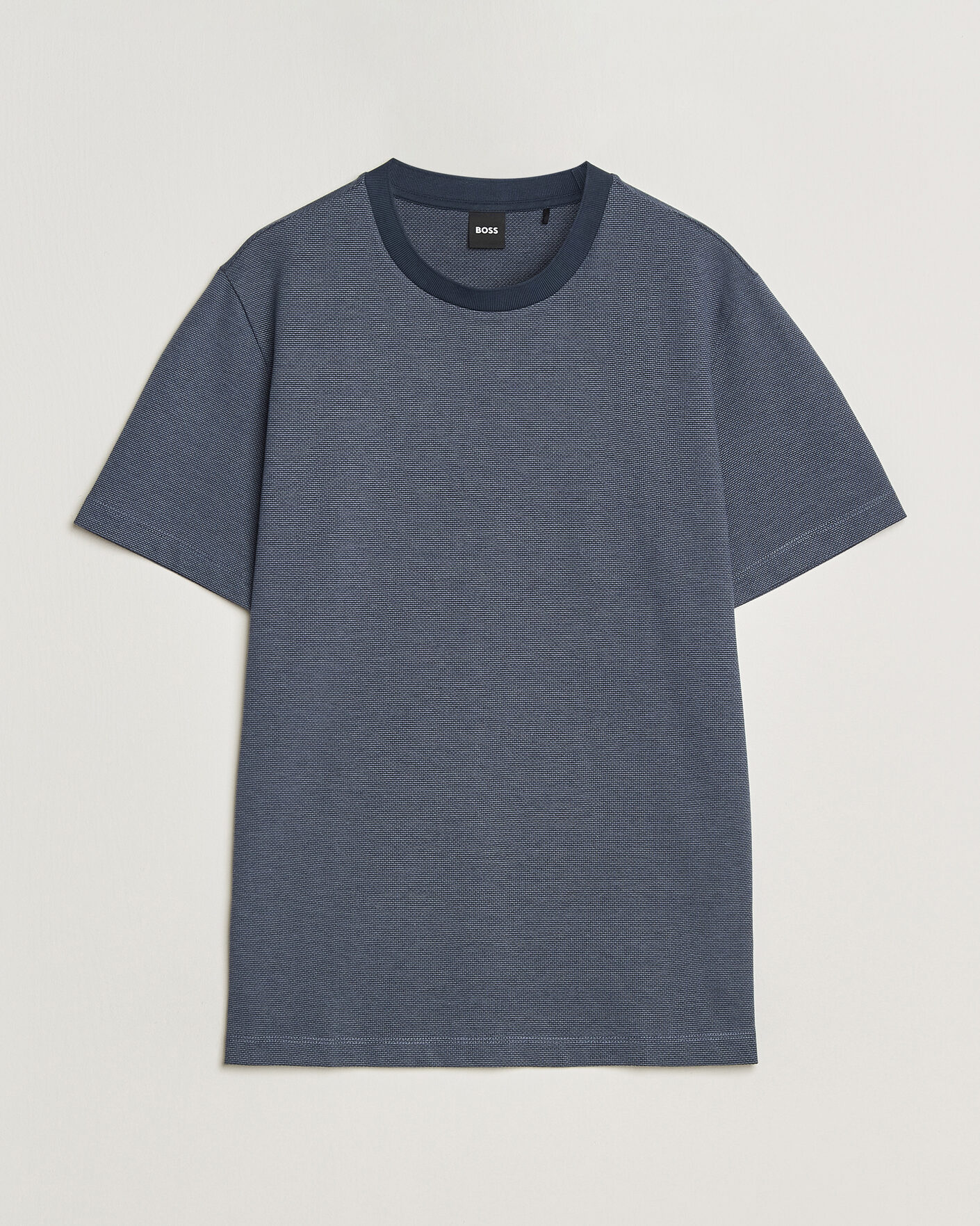 Herr | T-Shirts | BOSS BLACK | Thompson Structured T-Shirt Dark Blue