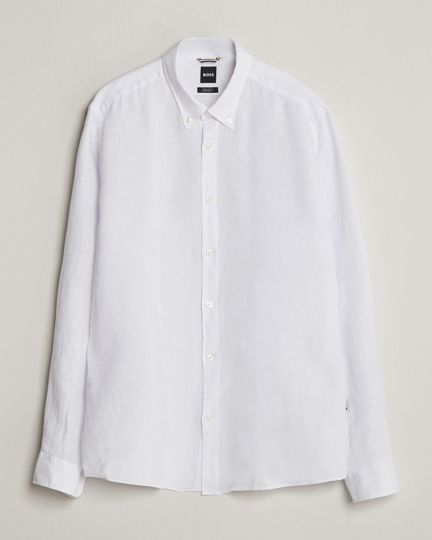 Herr | Skjortor | BOSS BLACK | Liam Linen Shirt White