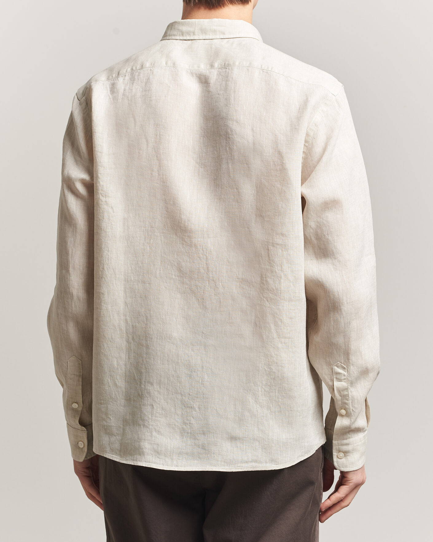 Herr | Skjortor | BOSS BLACK | Liam Linen Shirt Open Beige