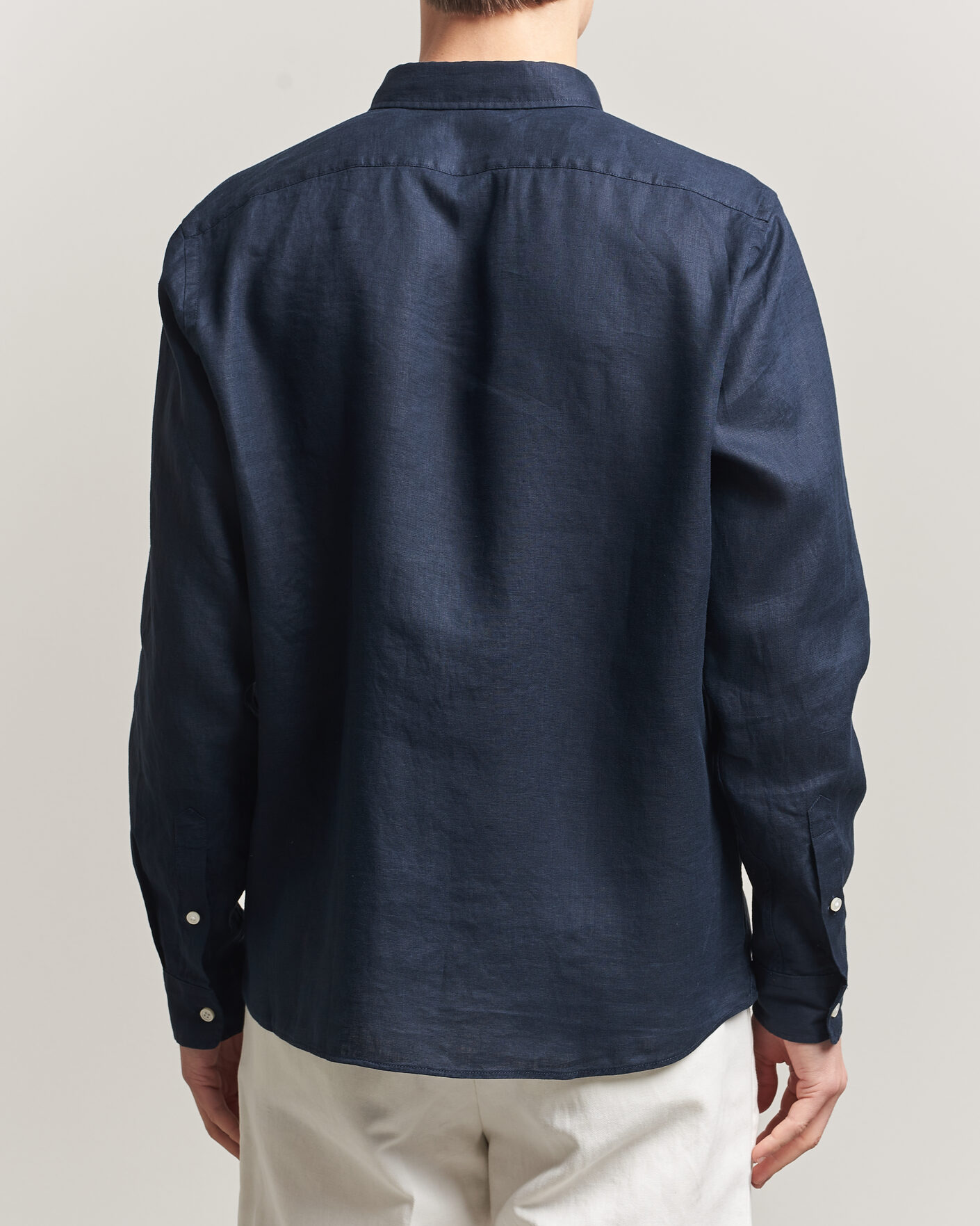 Herr | Skjortor | BOSS BLACK | Liam Linen Shirt Dark Blue