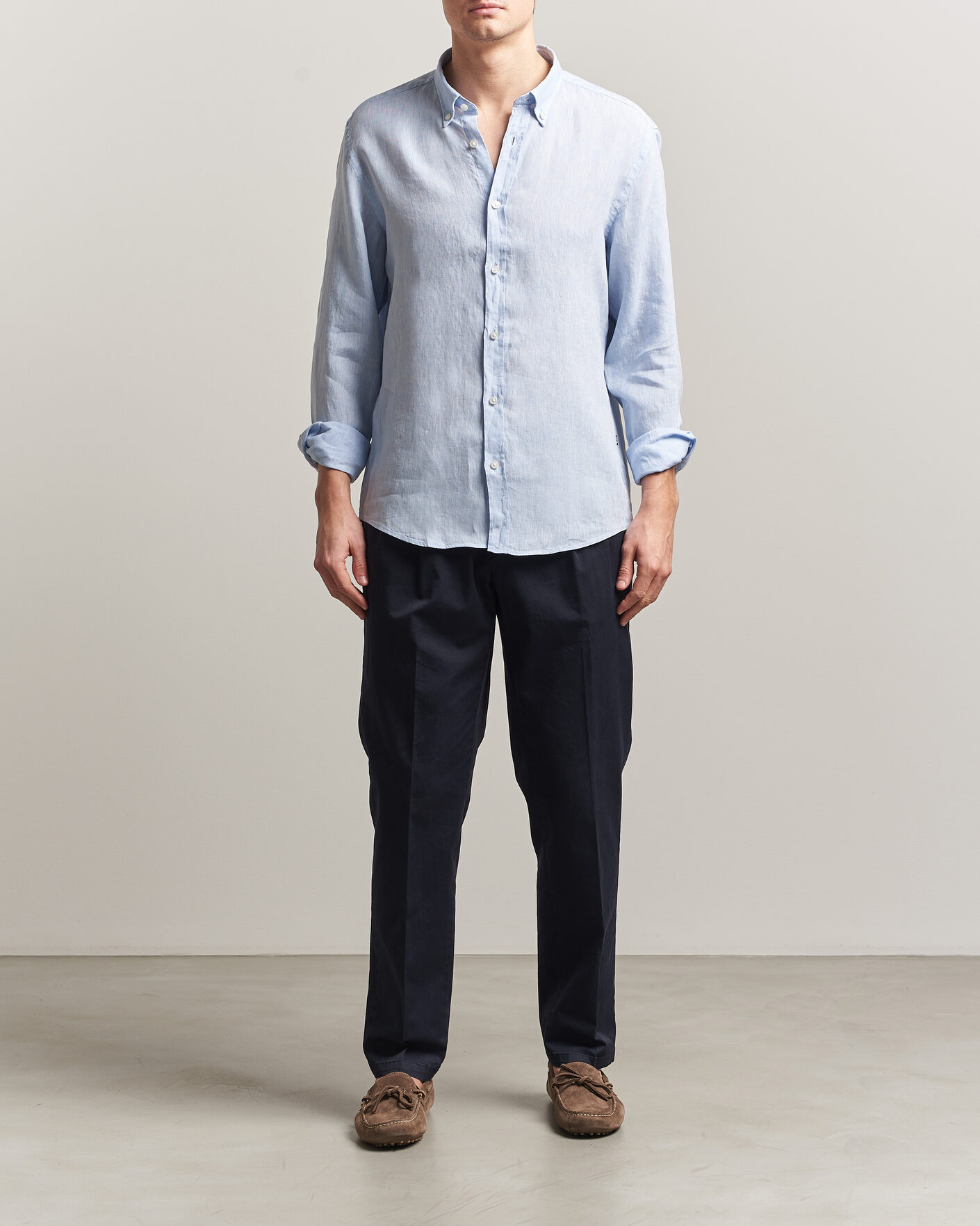 Herr | Skjortor | BOSS BLACK | Liam Linen Shirt Light Blue