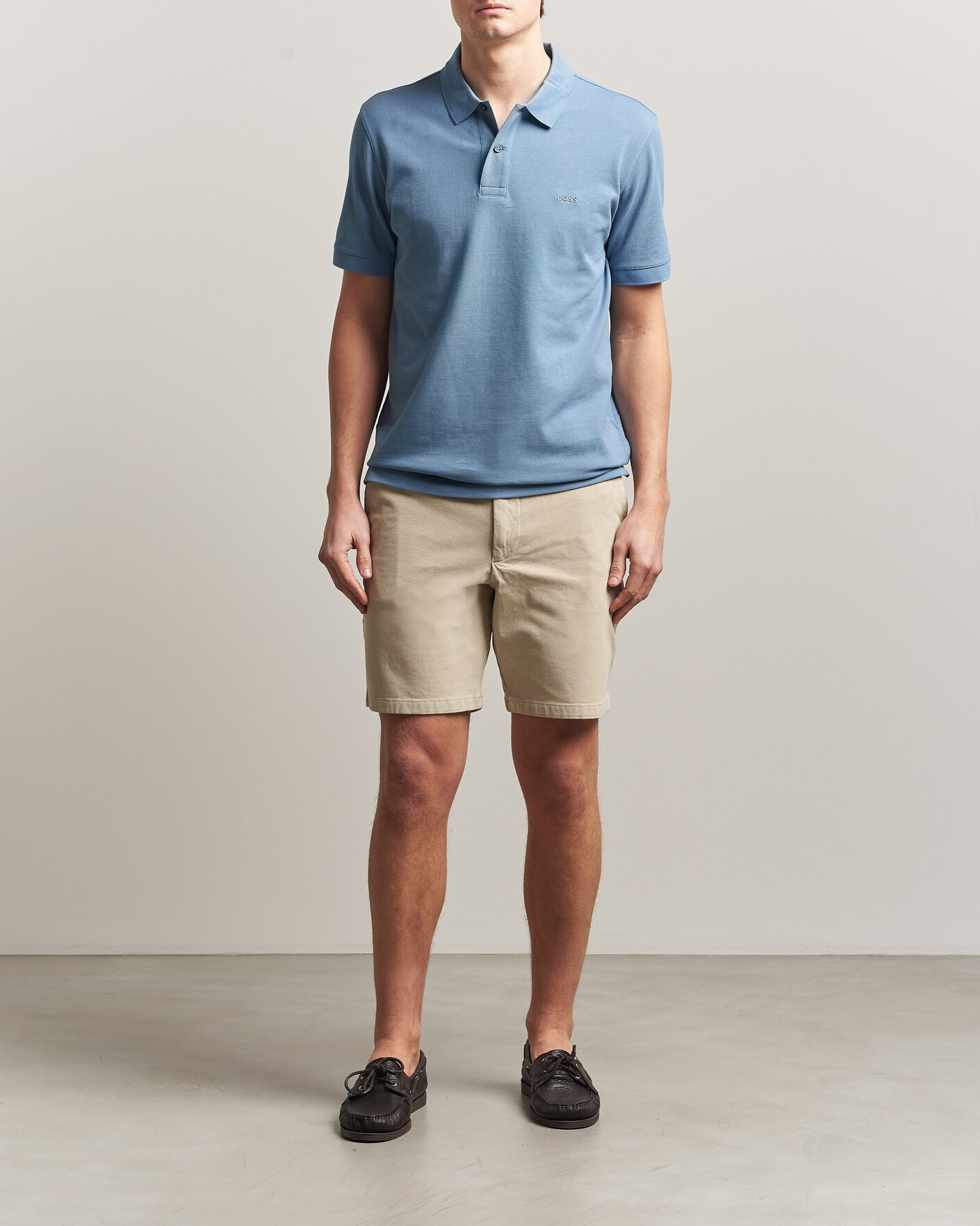 Herr | Shorts | BOSS BLACK | Kane Cotton Chino Shorts Open Beige