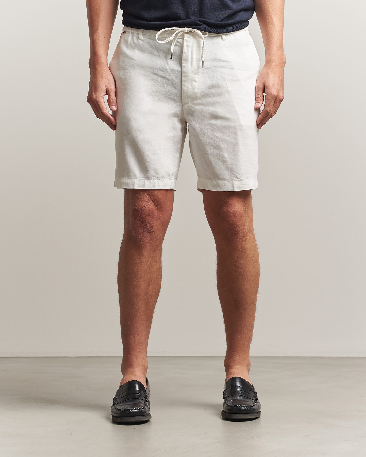 Herr | Shorts | BOSS BLACK | Kane Linen Drawstring Shorts White