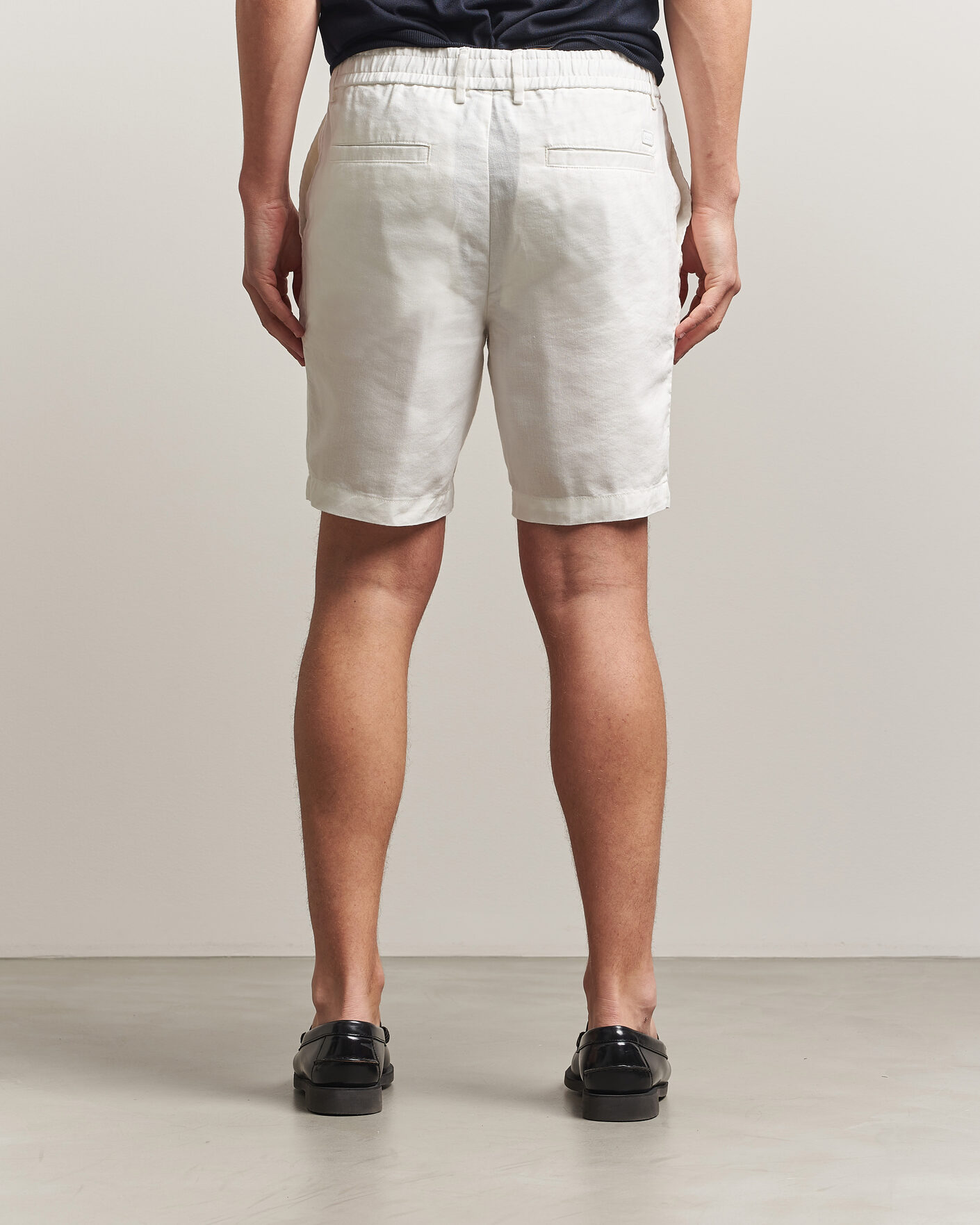Herr | Shorts | BOSS BLACK | Kane Linen Drawstring Shorts White
