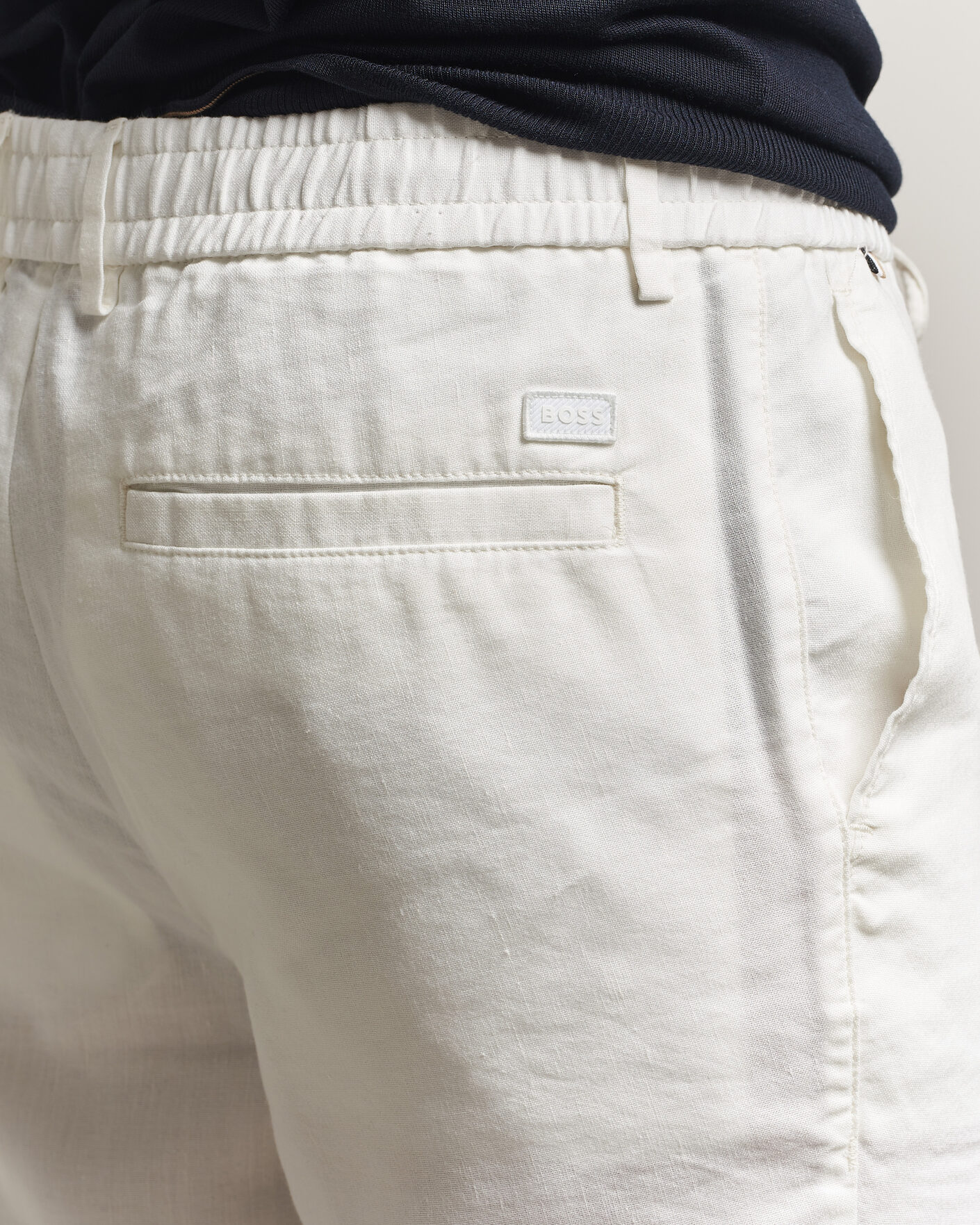 Herr | Shorts | BOSS BLACK | Kane Linen Drawstring Shorts White
