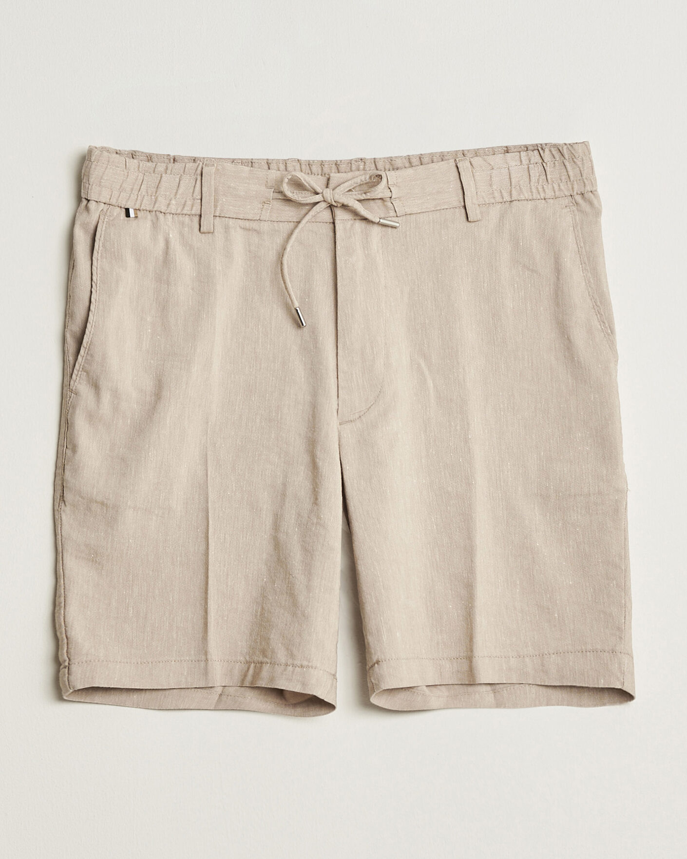 Herr | Shorts | BOSS BLACK | Kane Linen Drawstring Shorts Open Beige