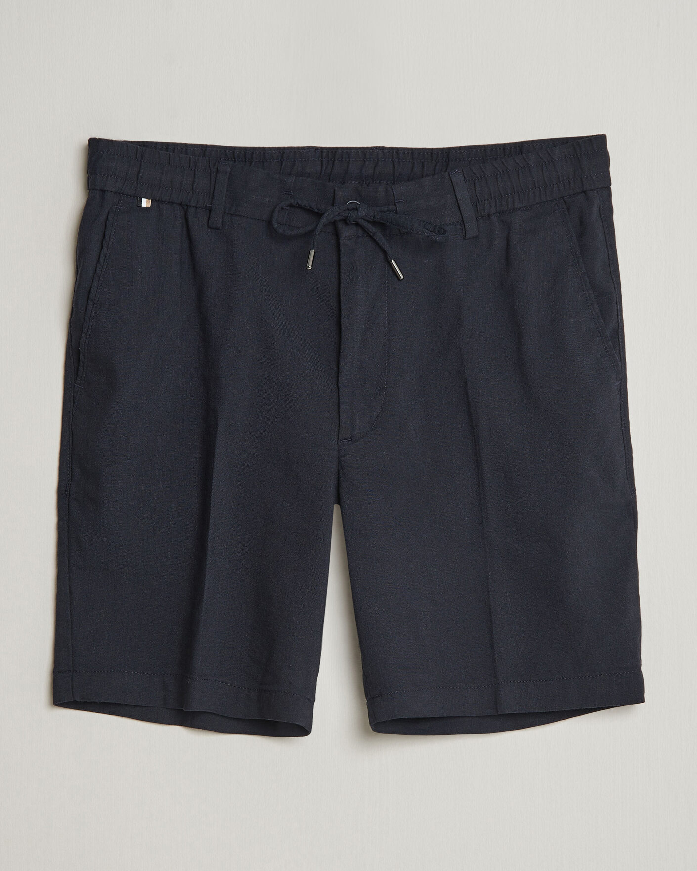 Herr | Shorts | BOSS BLACK | Kane Linen Drawstring Shorts Dark Blue