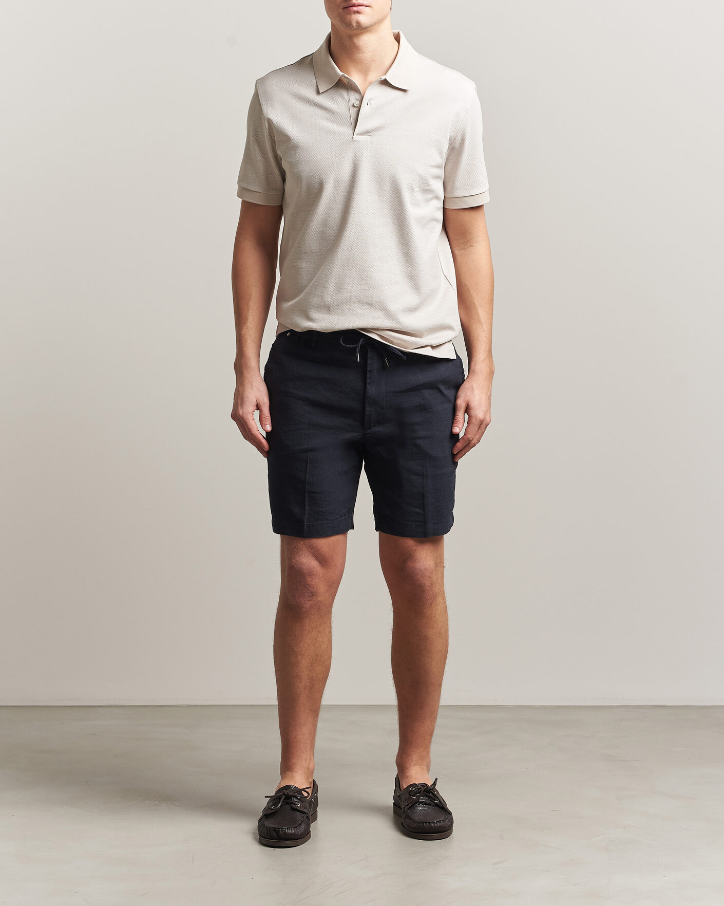 Herr | Shorts | BOSS BLACK | Kane Linen Drawstring Shorts Dark Blue