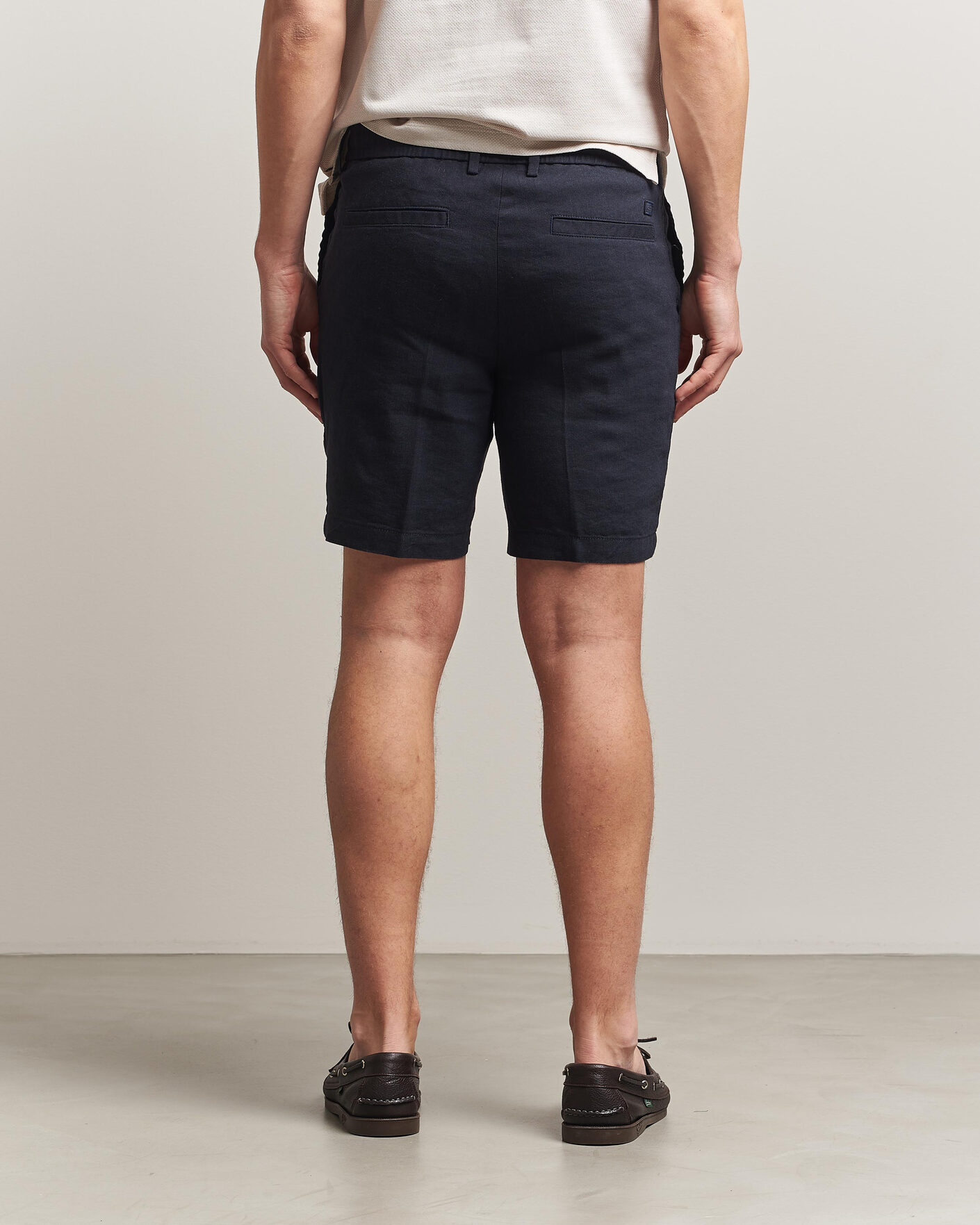 Herr | Shorts | BOSS BLACK | Kane Linen Drawstring Shorts Dark Blue